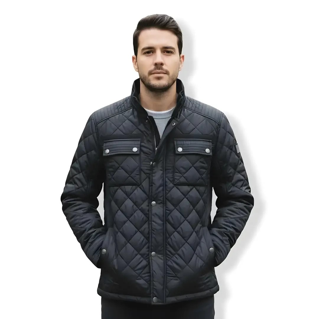 Xhup Meshkujsh Tom Tailor Ngjyre i Zi S.Hand Mens Coat