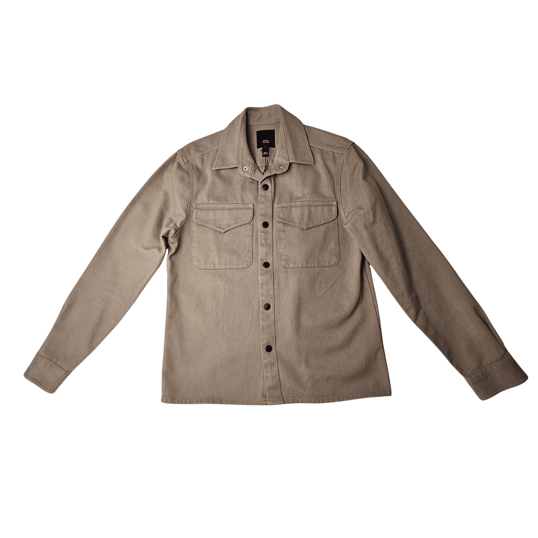 Kemishe Xhins Meshkujsh River Island Ngjyre Bezhe Outlet Shirt