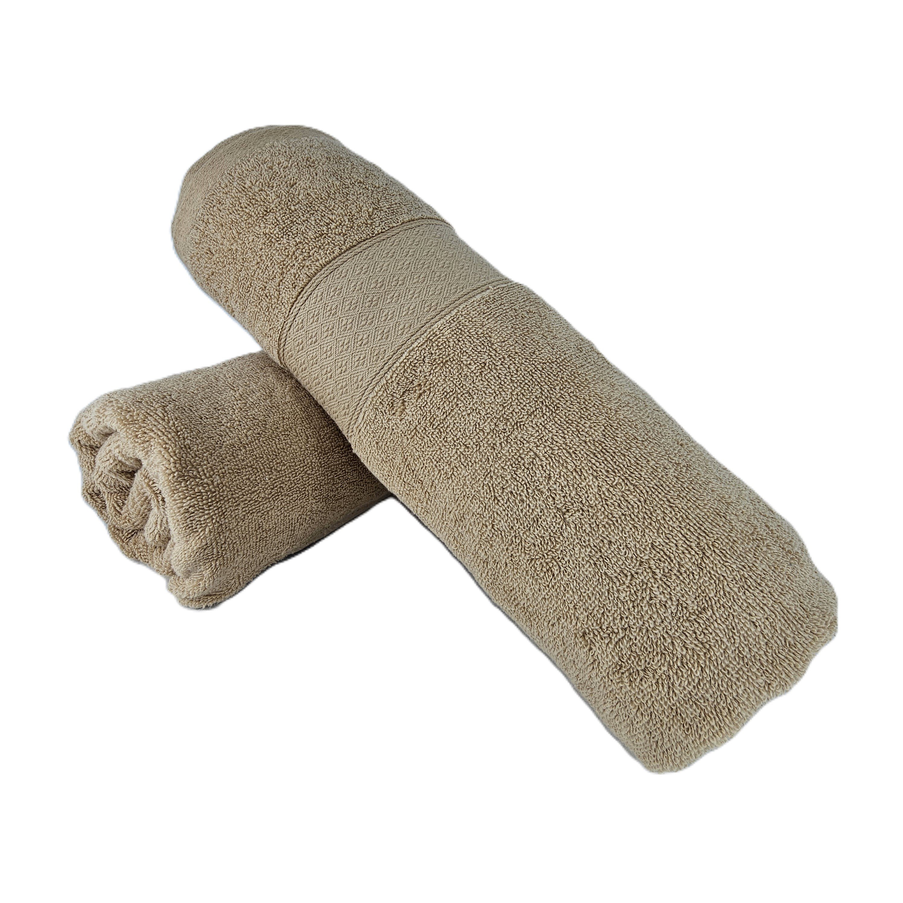Peshqir Banje Trupi Kafe Dizajn Me Fashe 1 Cope 70x140 cm 425 gr 