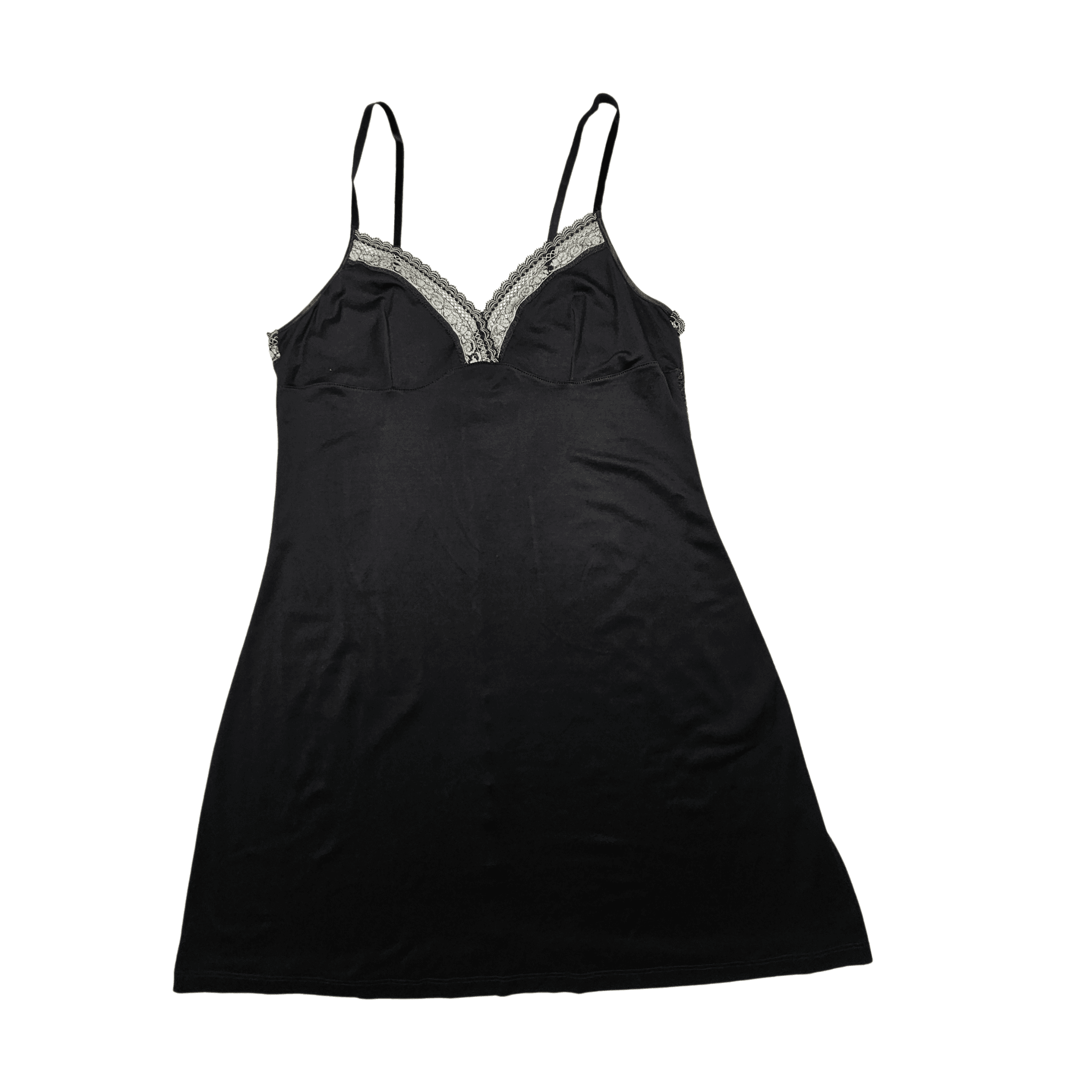 Veshje Gjumi Fustan Ngjyre i Zi me Dantelle s.Hand/Sleeping Clothes