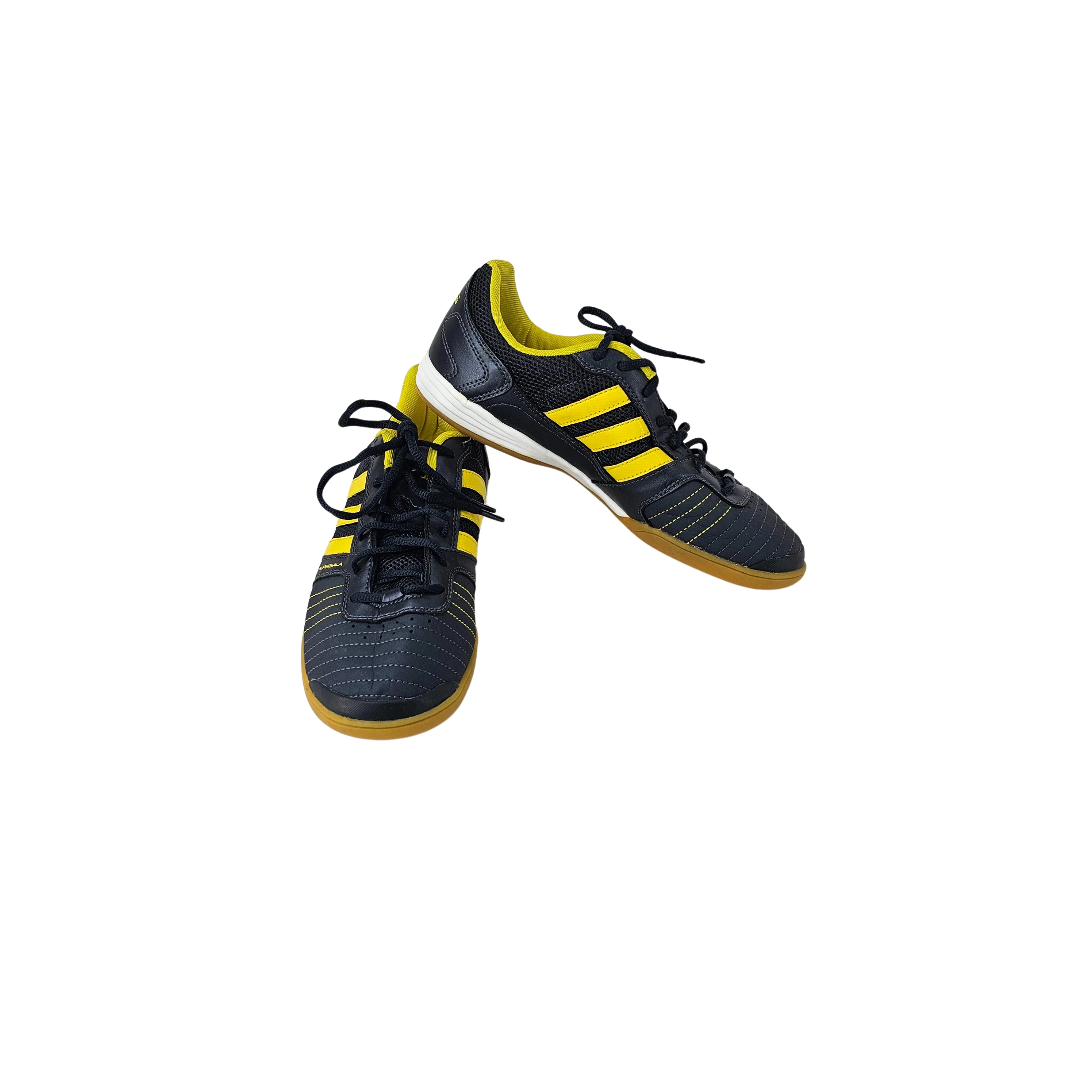 Atlete Femijesh Adidas Ngjyre te Zeza me Dizajn Bezhe te Verdhe dhe te Bardhe Outlet Children's Shoes