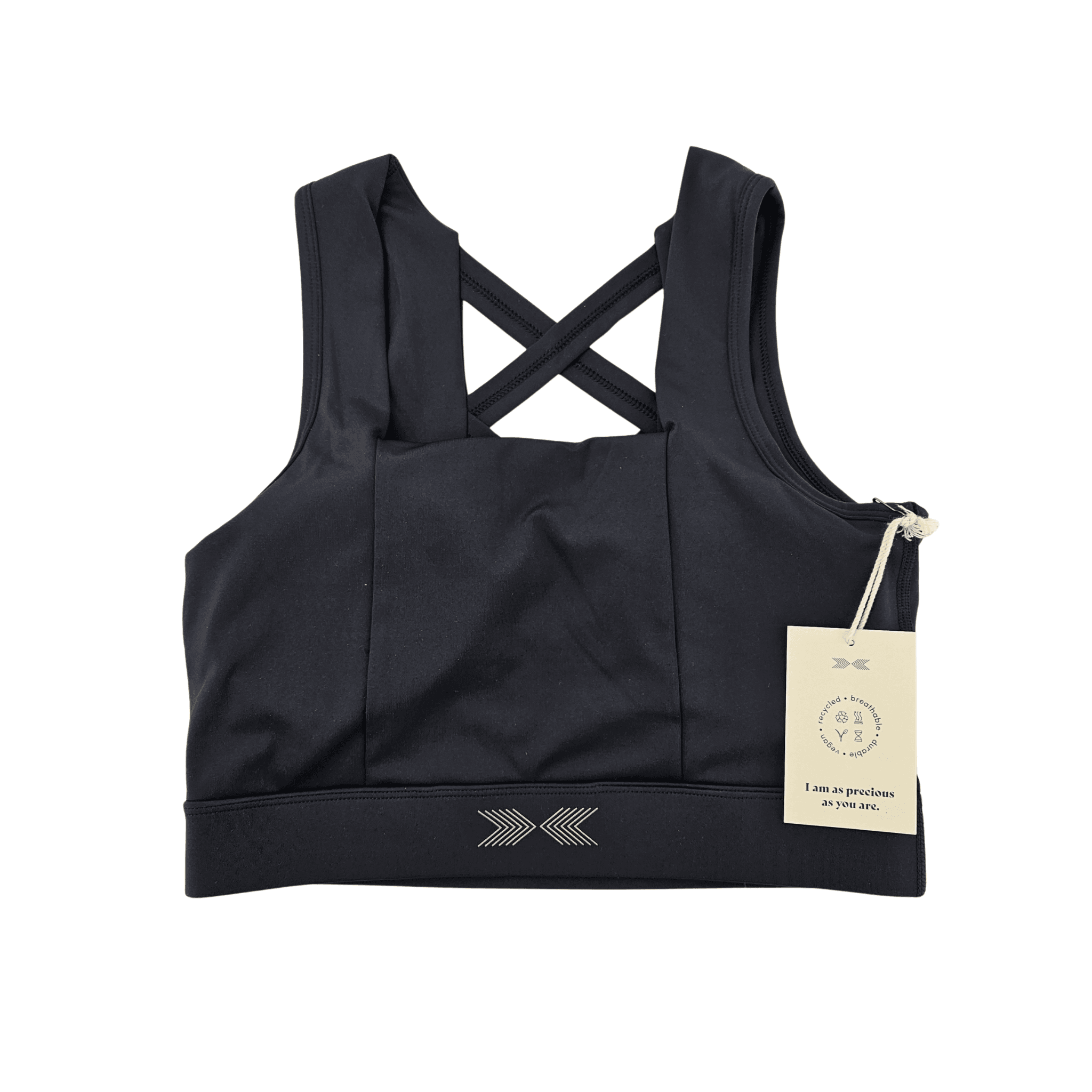 Fitness Crop Top Ngjyre i Zi Outlet
