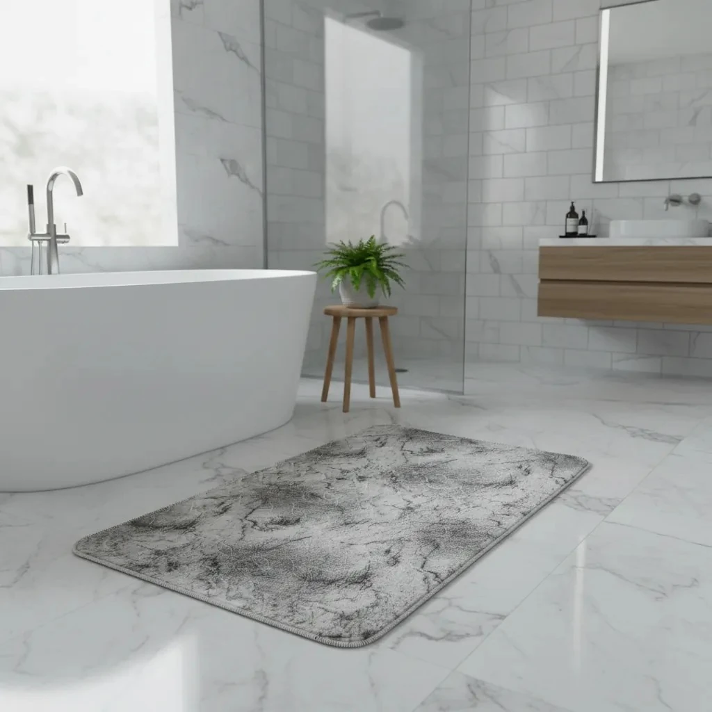 Rrugice Ngjyre Gri e Hapur me Dizajn Gri te Erret 60x100 Outlet Rug