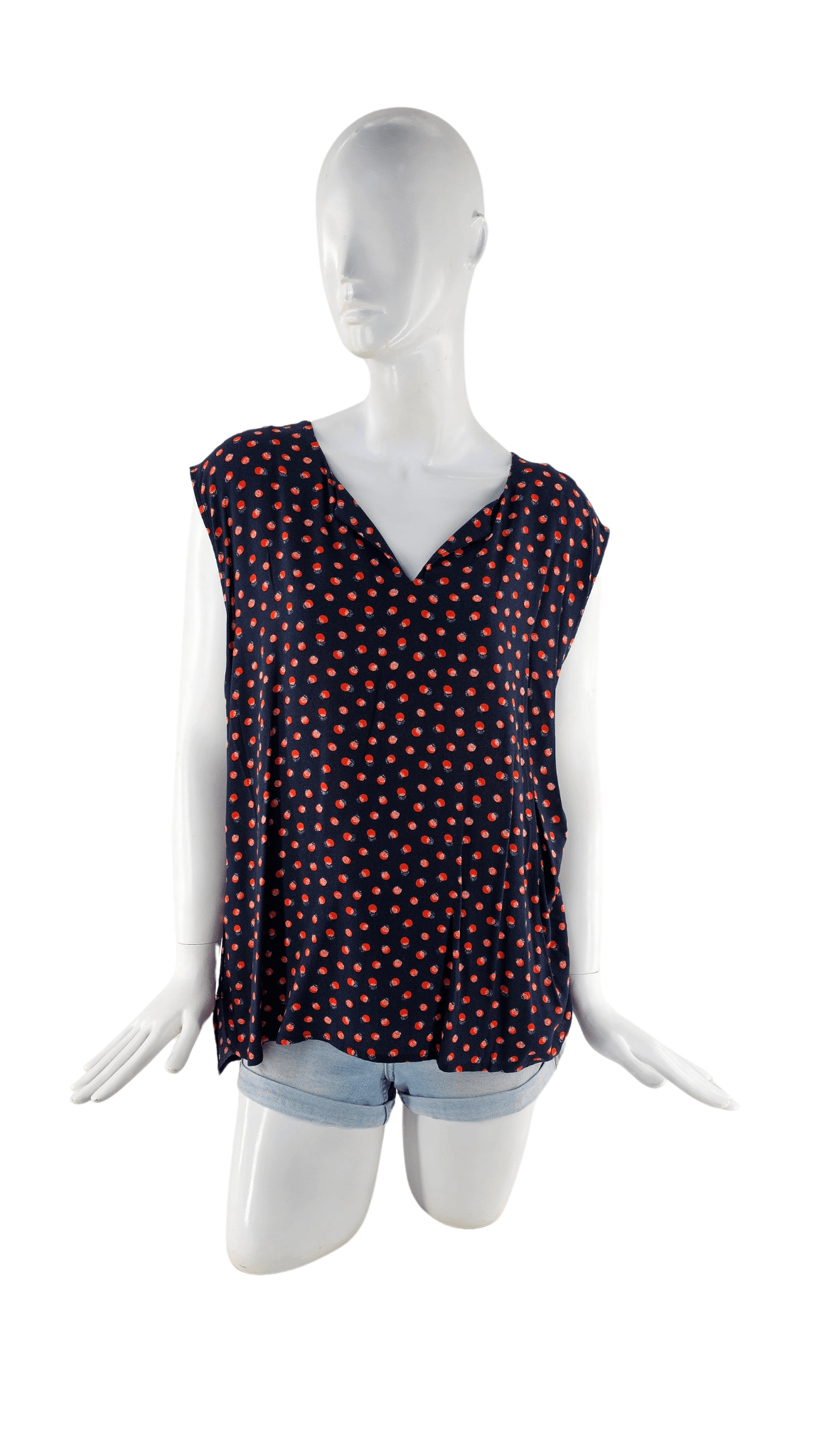 Kanatjere Femrash S.Oliver Ngjyre Blu e Erret  me Dizajn te Kuq Outlet/Shirt
