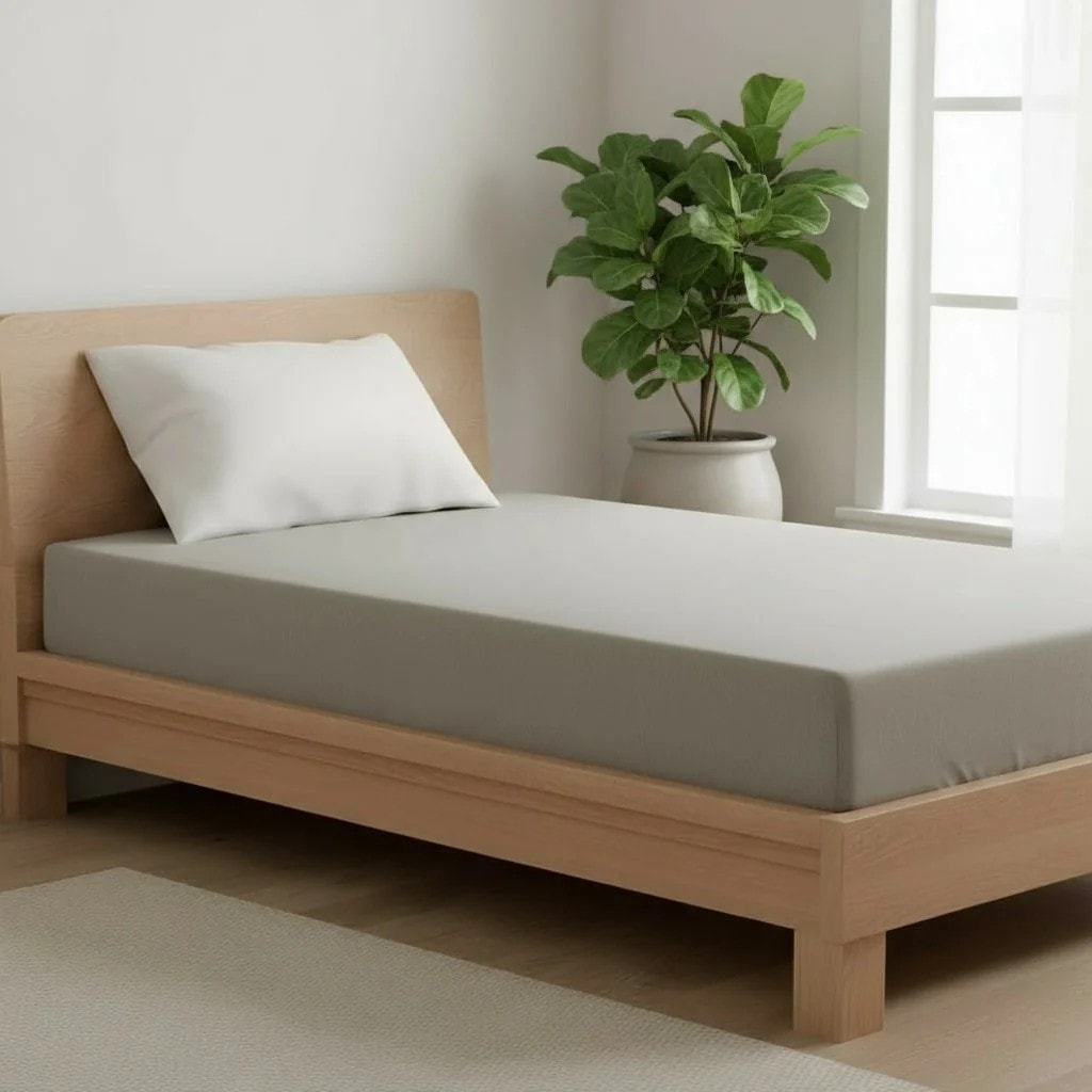 Çarçaf me Llastik Pambuku Tek 100x200 +30cm Outlet %100 Cotton Fitted Sheet Single Size