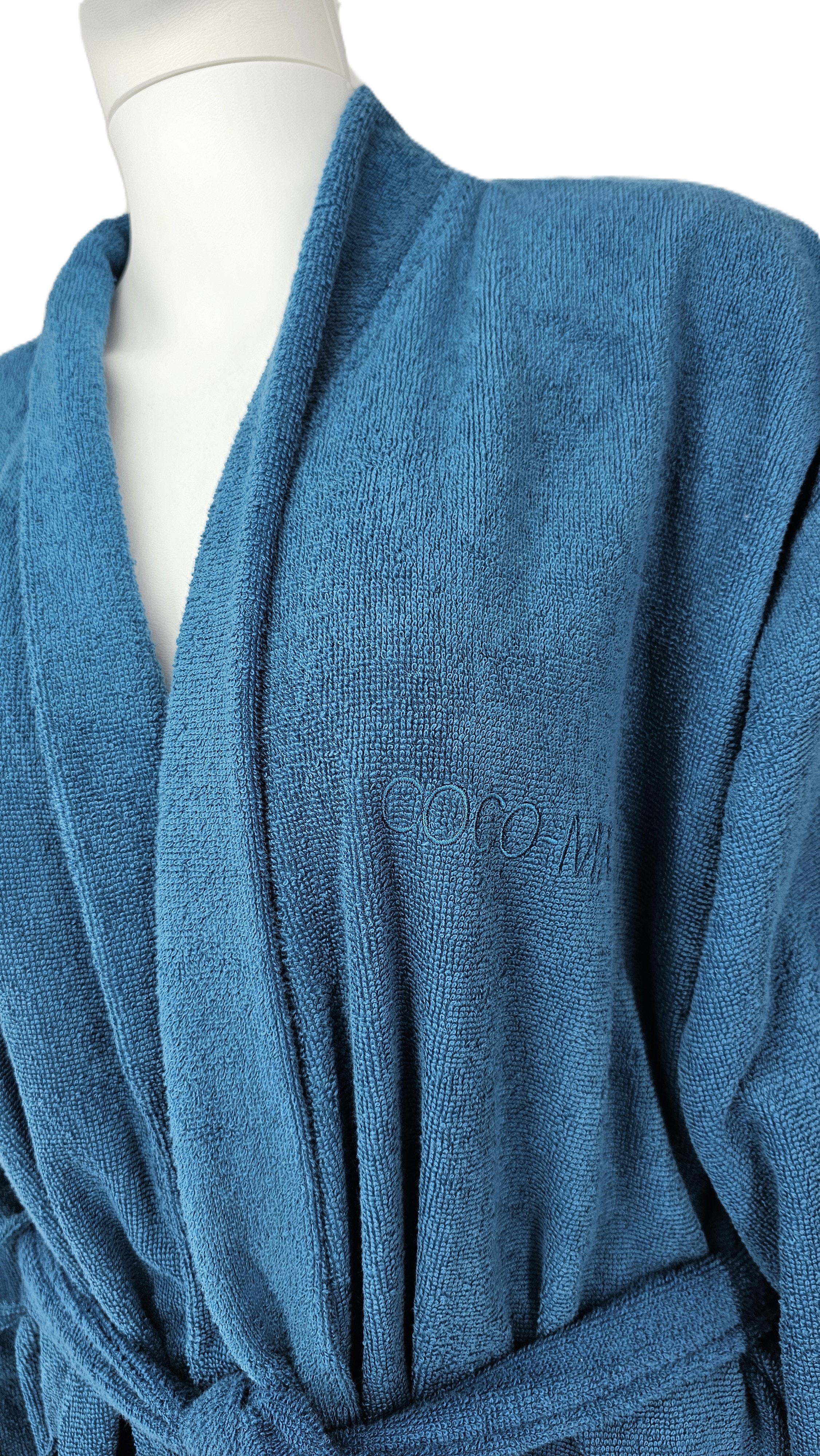 Robdishan 100 % Pambuk Outlet Bathrobe - Blu