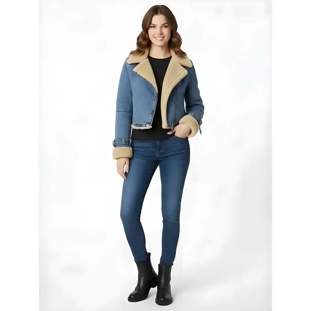 Xhup Femrash Hollister Ngjyre Xhins S.Hand Womens Winter Jacket 