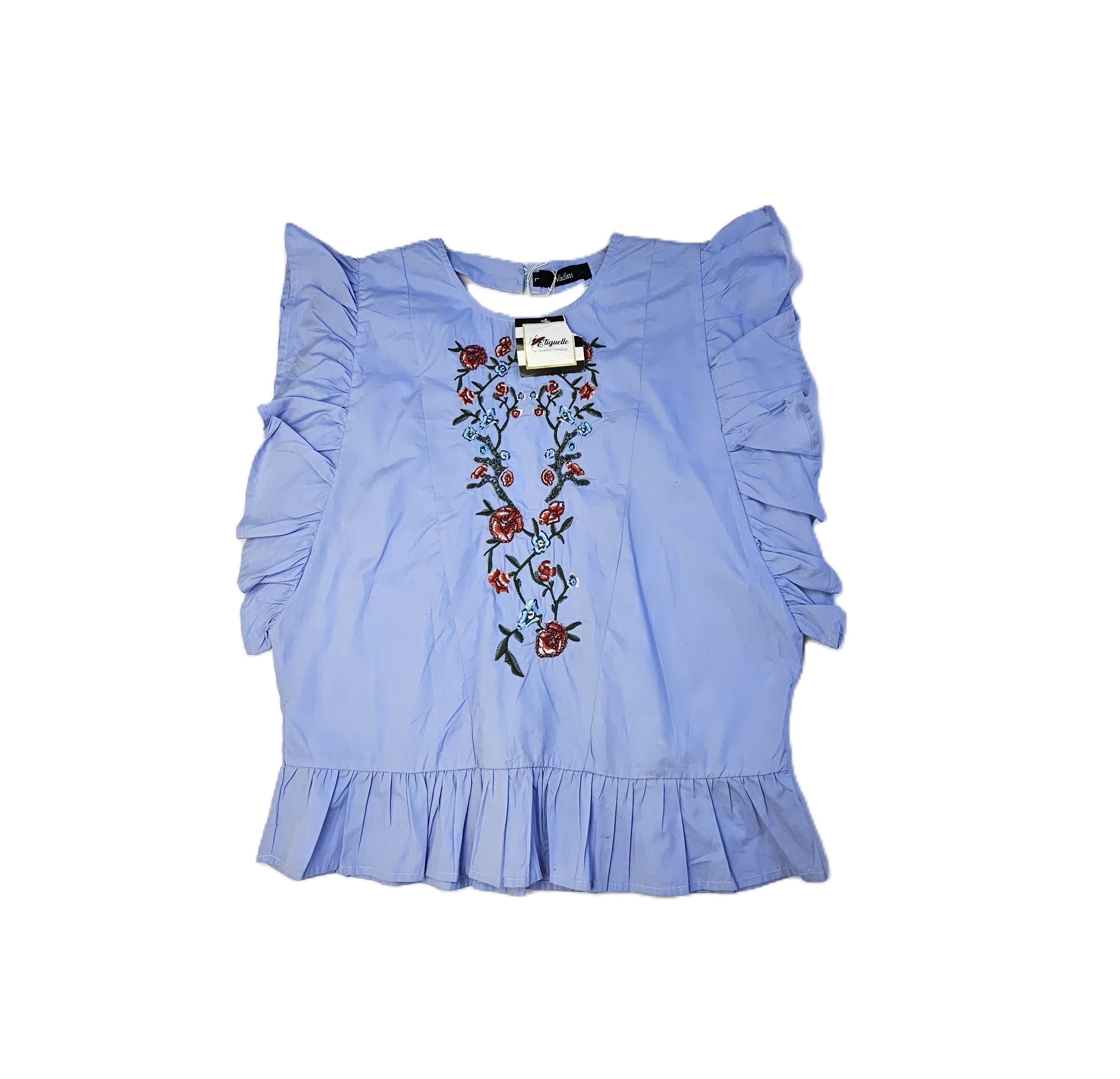 Bluze Femrash Ngjyre Blu me Lule Outlet/T-Shirt