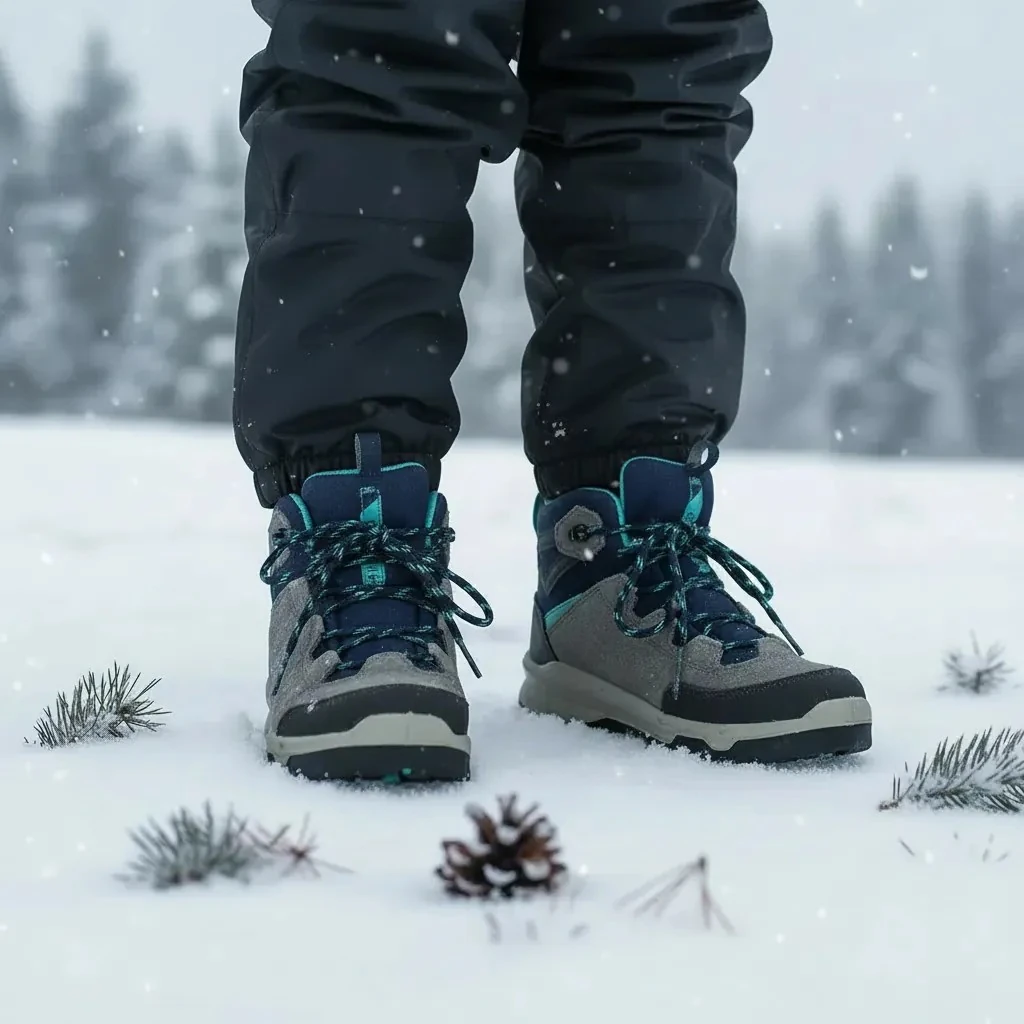 Kepuce Femijesh Waterproof Ngjyre Gri me Dizajn Mente dhe Blu S.Hand Children's Shoes