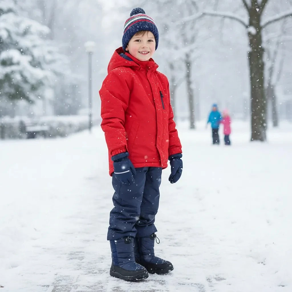 Cizme Femijesh Ngjyre Blu te Erreta me Dizajn te Zi S.Hand Children's Boots
