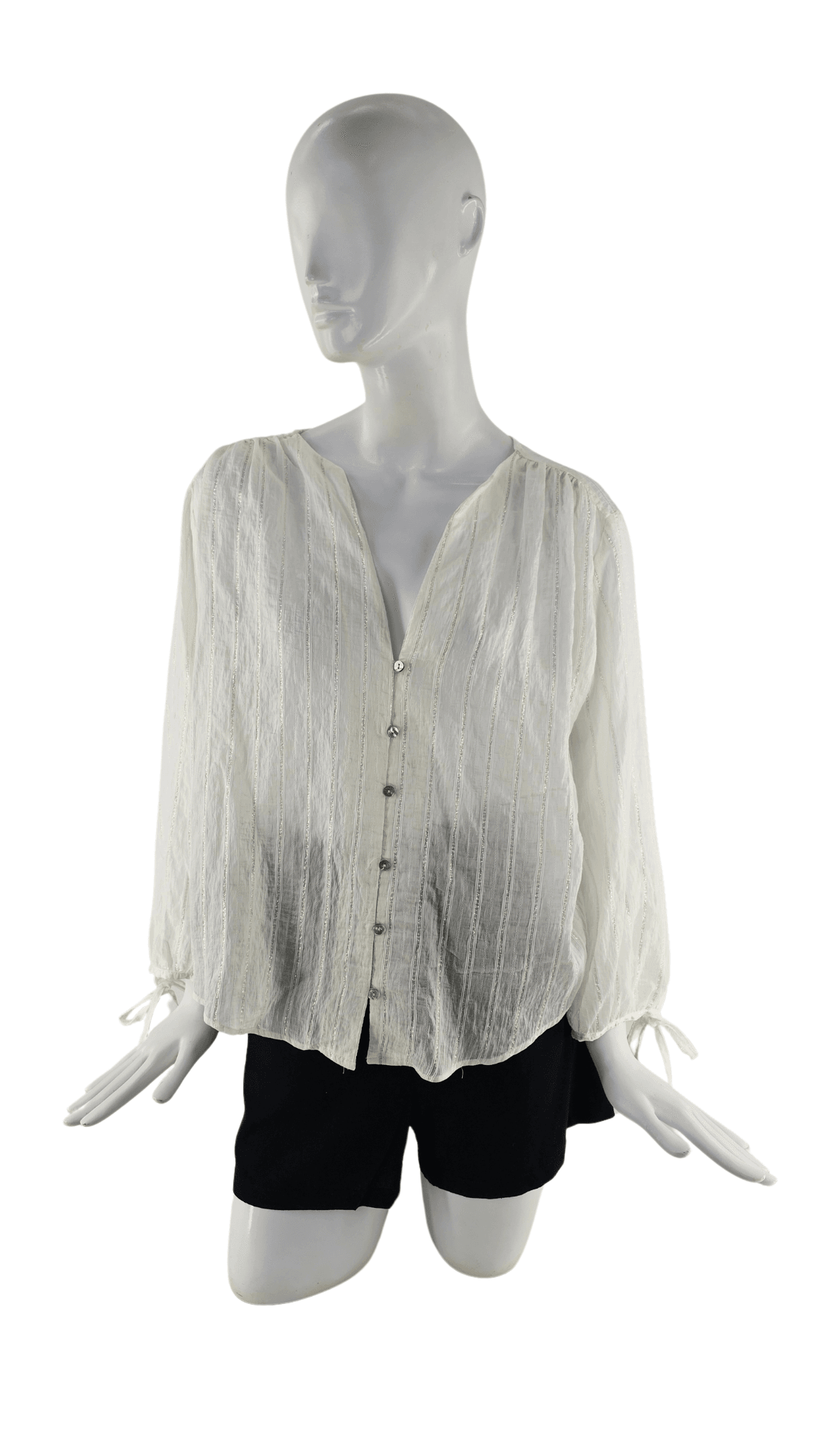 Bluze Femrash Zara Ngjyre e Bardhe me Xixa Outlet/T-Shirt