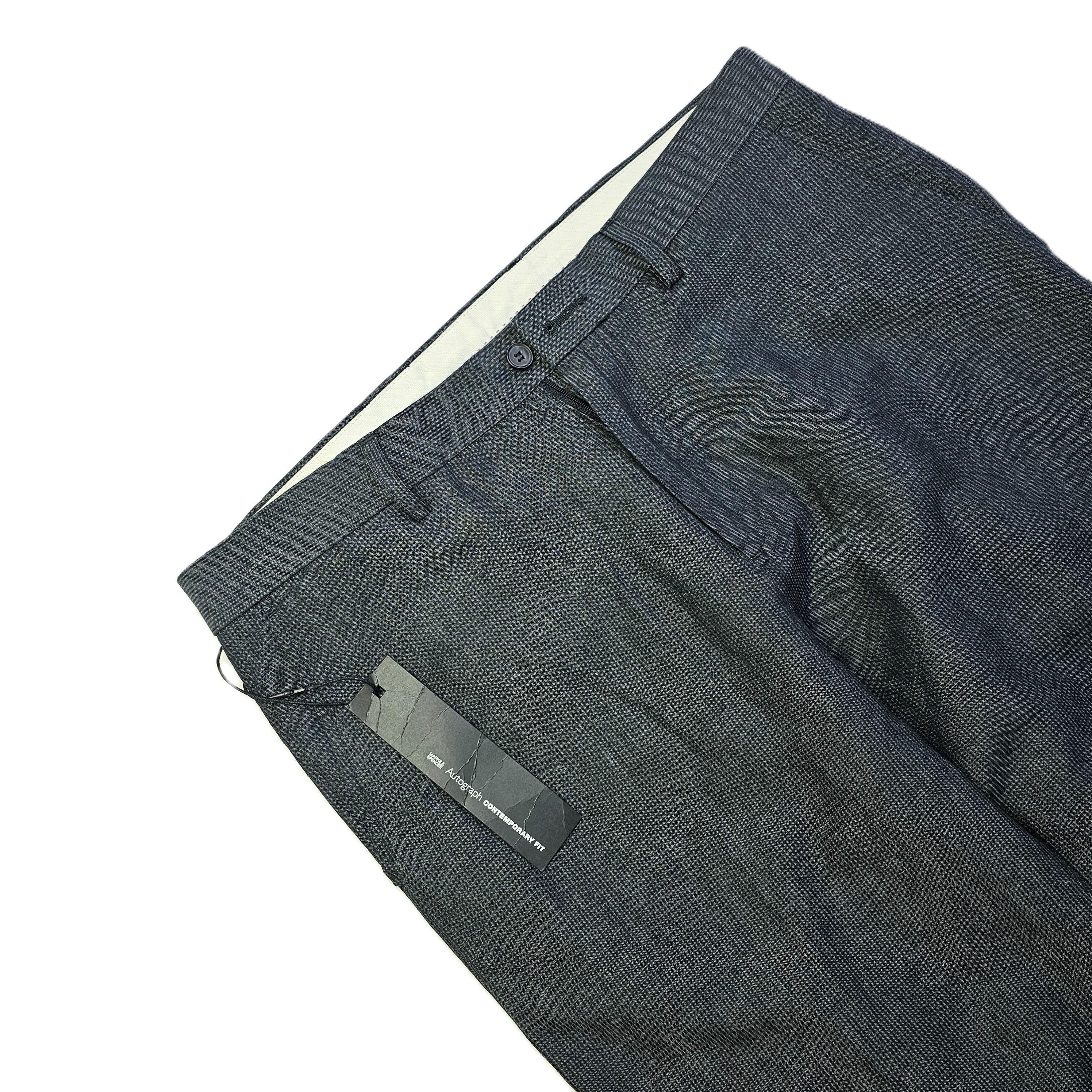 Pantallona Klasike Meshkujsh Marks&Spencers Ngjyre Gri e Erret  Outlet/Dark Grey Classic Pants