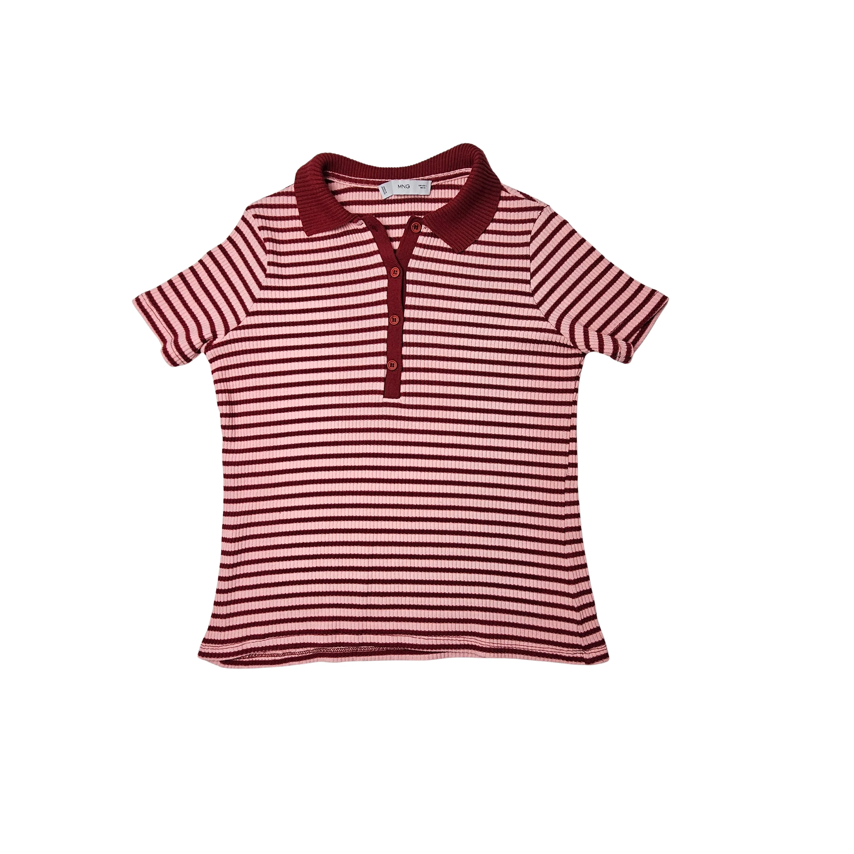 Bluze Femrash MNG Ngjyre Roze e Lehte me Vija te Kuqe S.Hand Women's Blouse