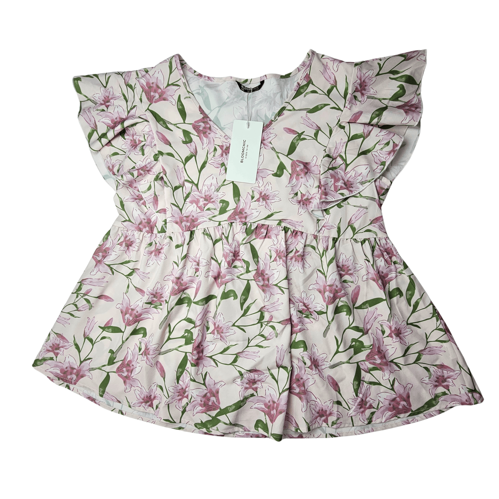 Bluze Femrash Ngjyre Roze e Lehte me Lule Outlet/T-Shirt