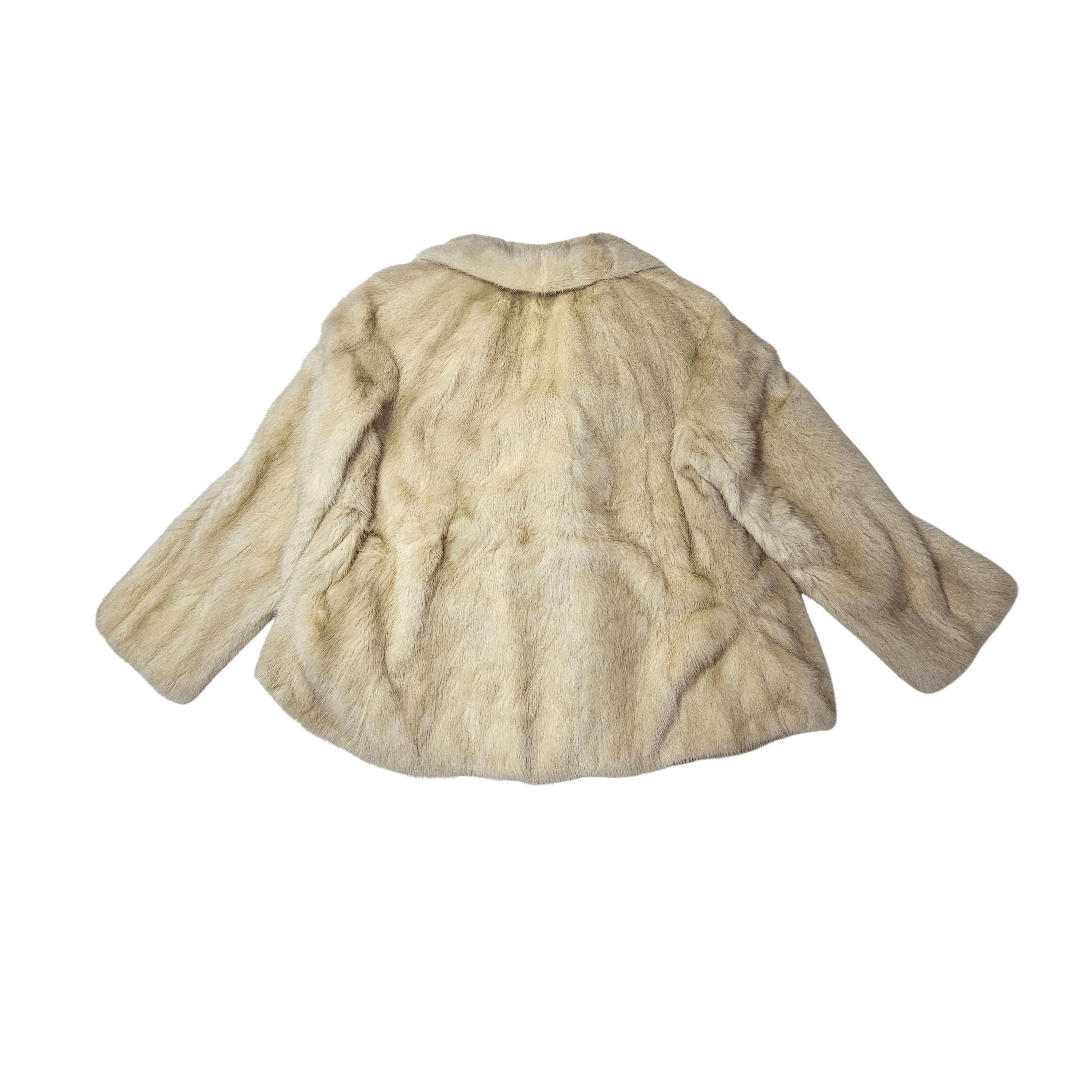 Pelice Femrash Origjinale Ngjyre Bezhe S.Hand Womens Fur Coat 