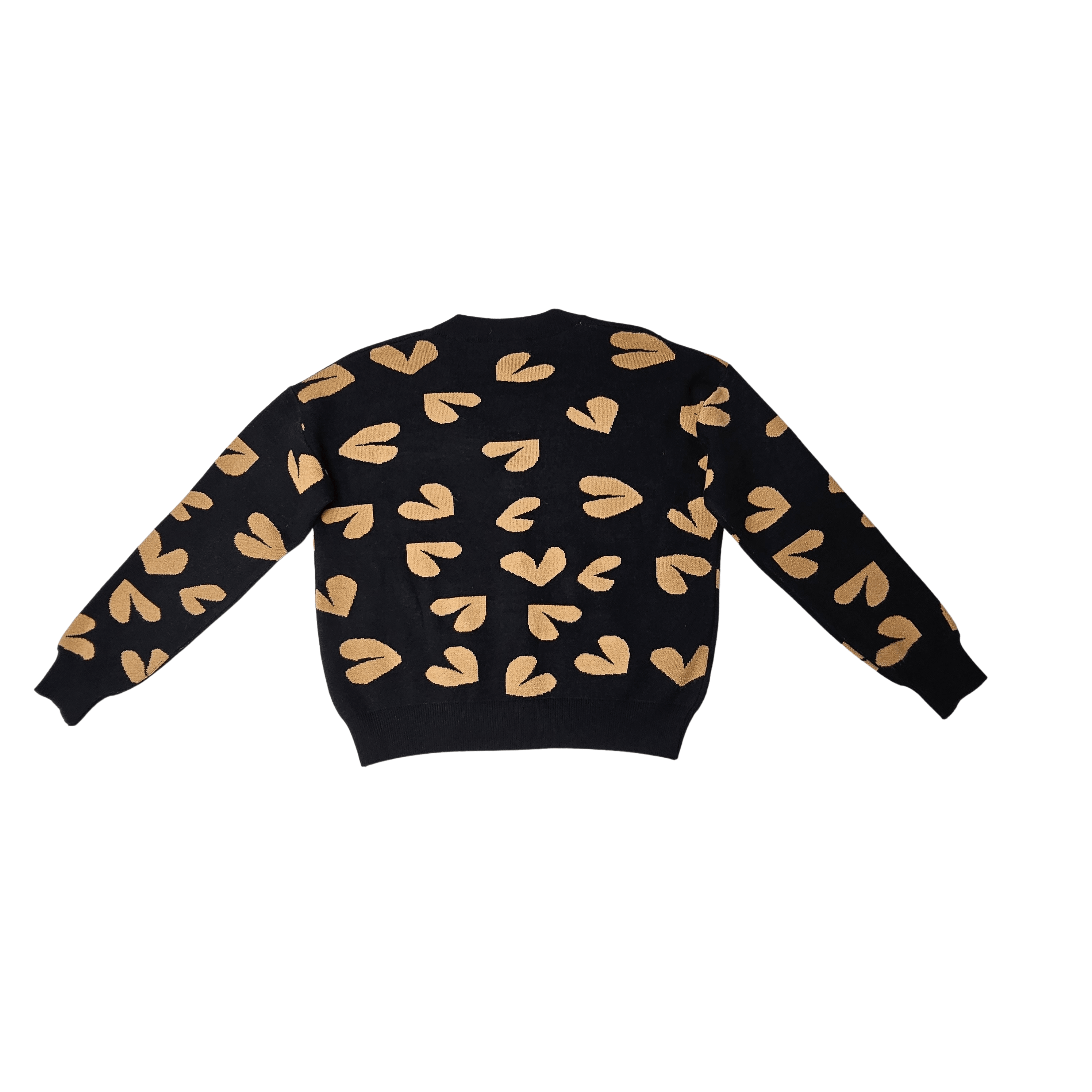 Triko Femrash Ngjyre e Zeze me Zemra Kafe S.Hand Womens Sweater