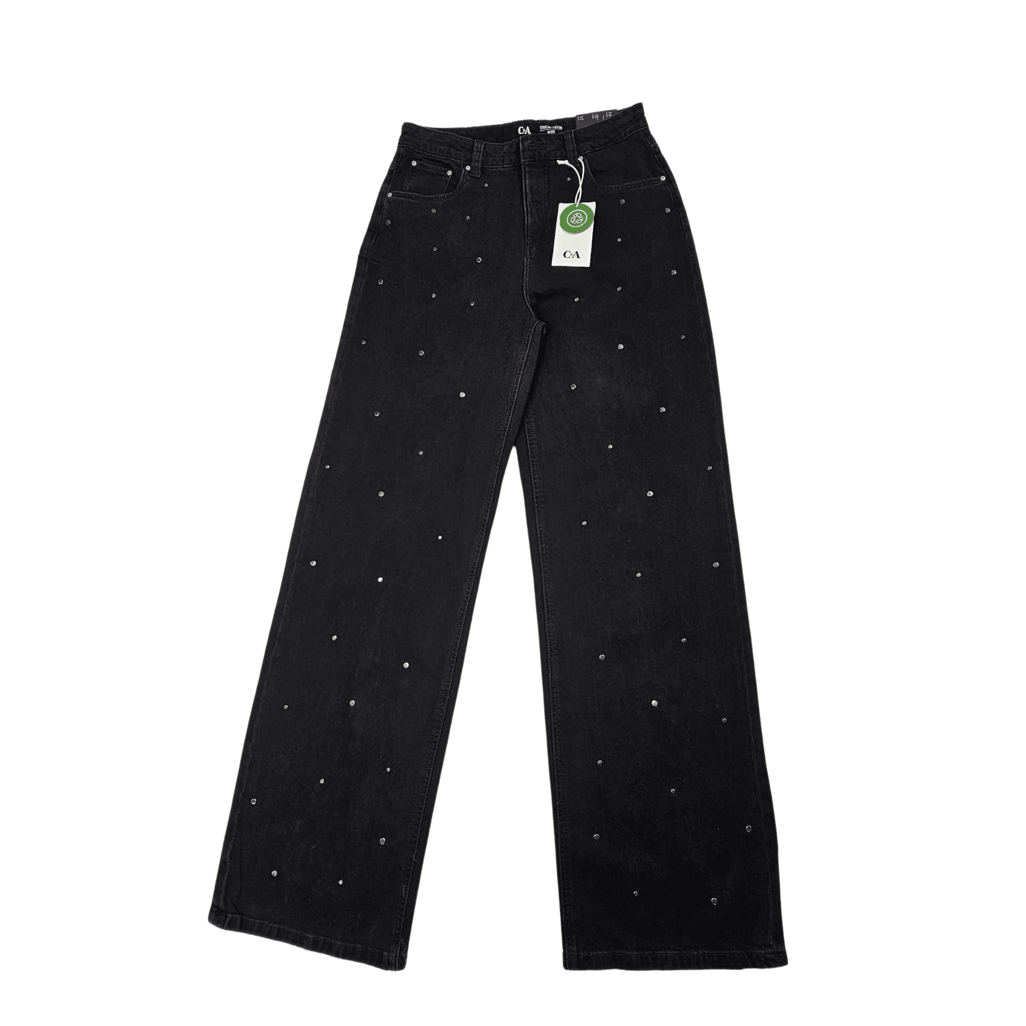 Pantallona Xhins C&A Ngjyre te Zeza me Dizajn Silver Outlet/Jeans