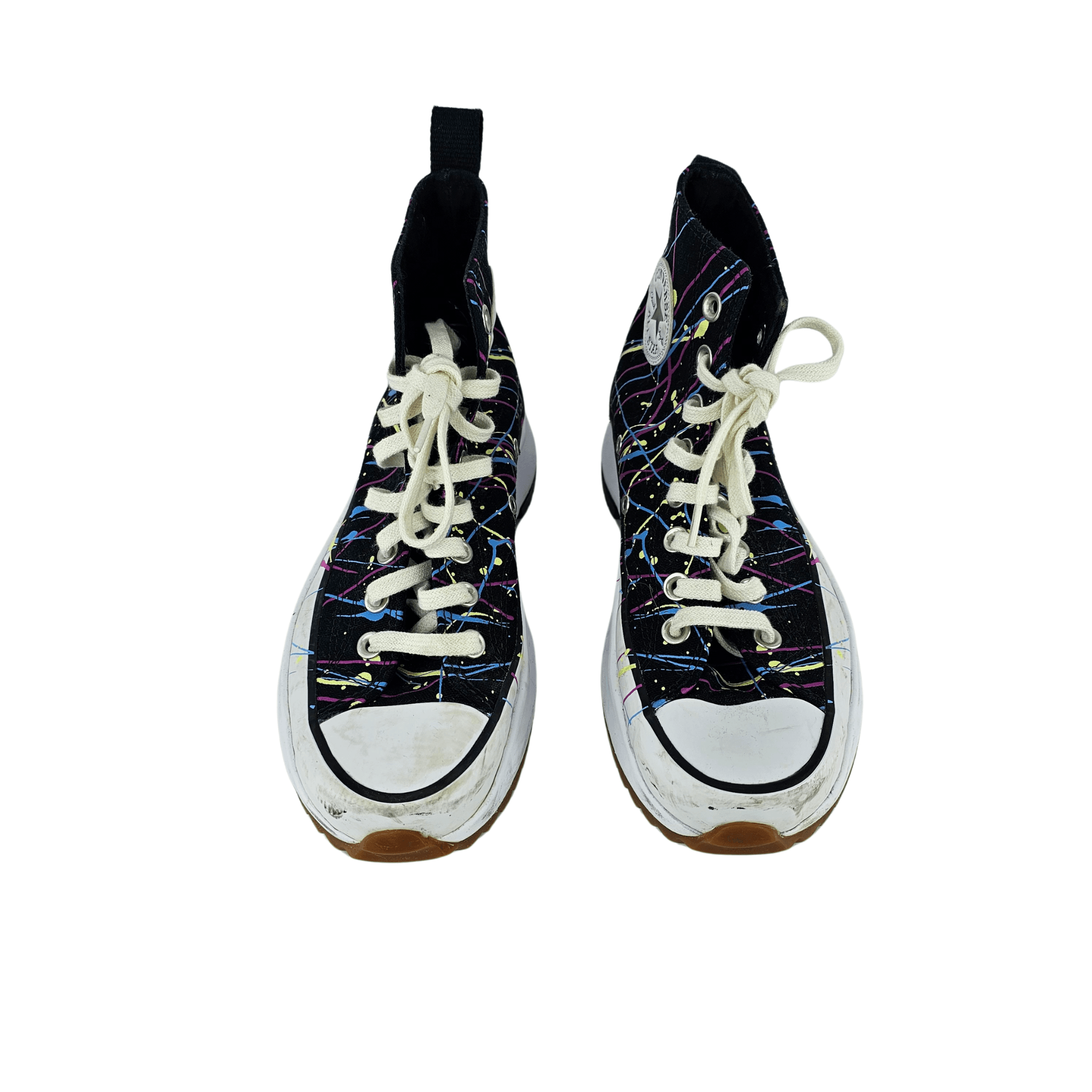 Atlete Femrash Converse All Star Ngjyre Bardhe e Zi me Dizajn Abstrakt S.Hand/Trainers