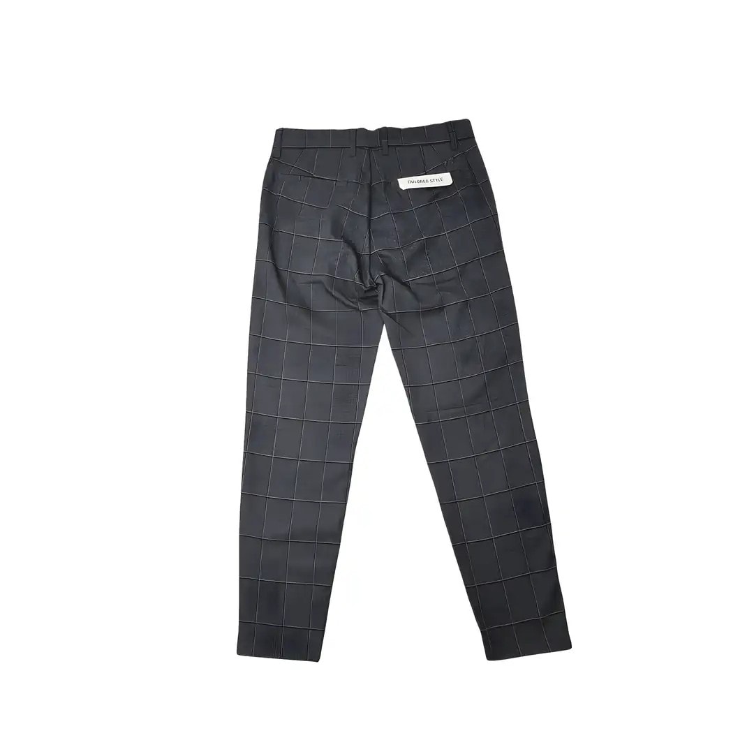 Pantallona Klasike Femrash Pull&Bear Ngjyre Gri te Erreta me Kuadrate Outlet Women Classic Pants