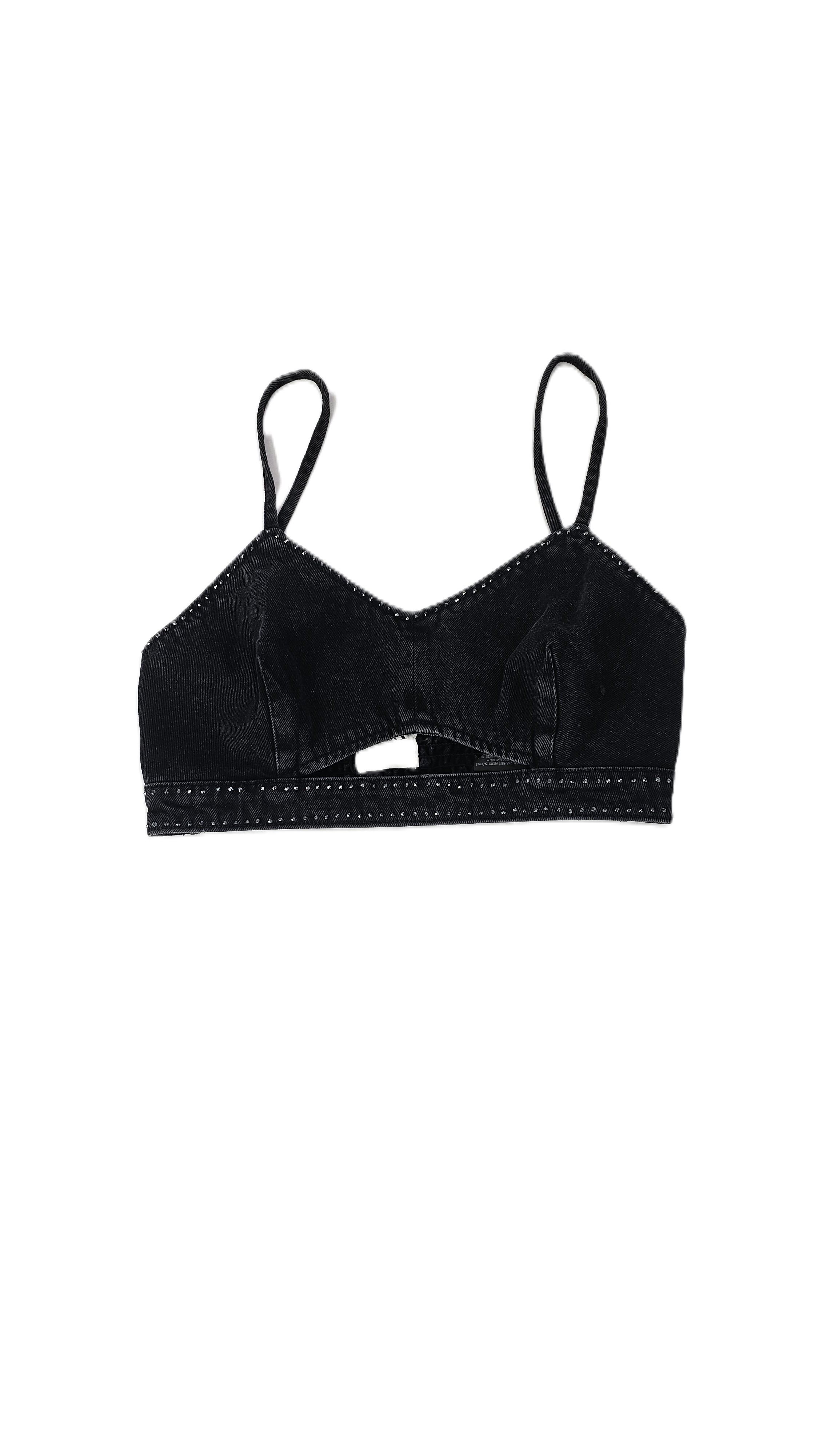 Kanatjere Jeans Crop Top Zara S.Hand