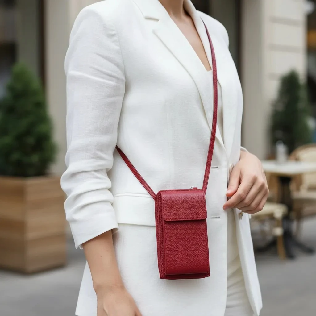 Portofol-Cante Femrash Ngjyre e Kuqe S.Hand Women's Crossbody Wallet