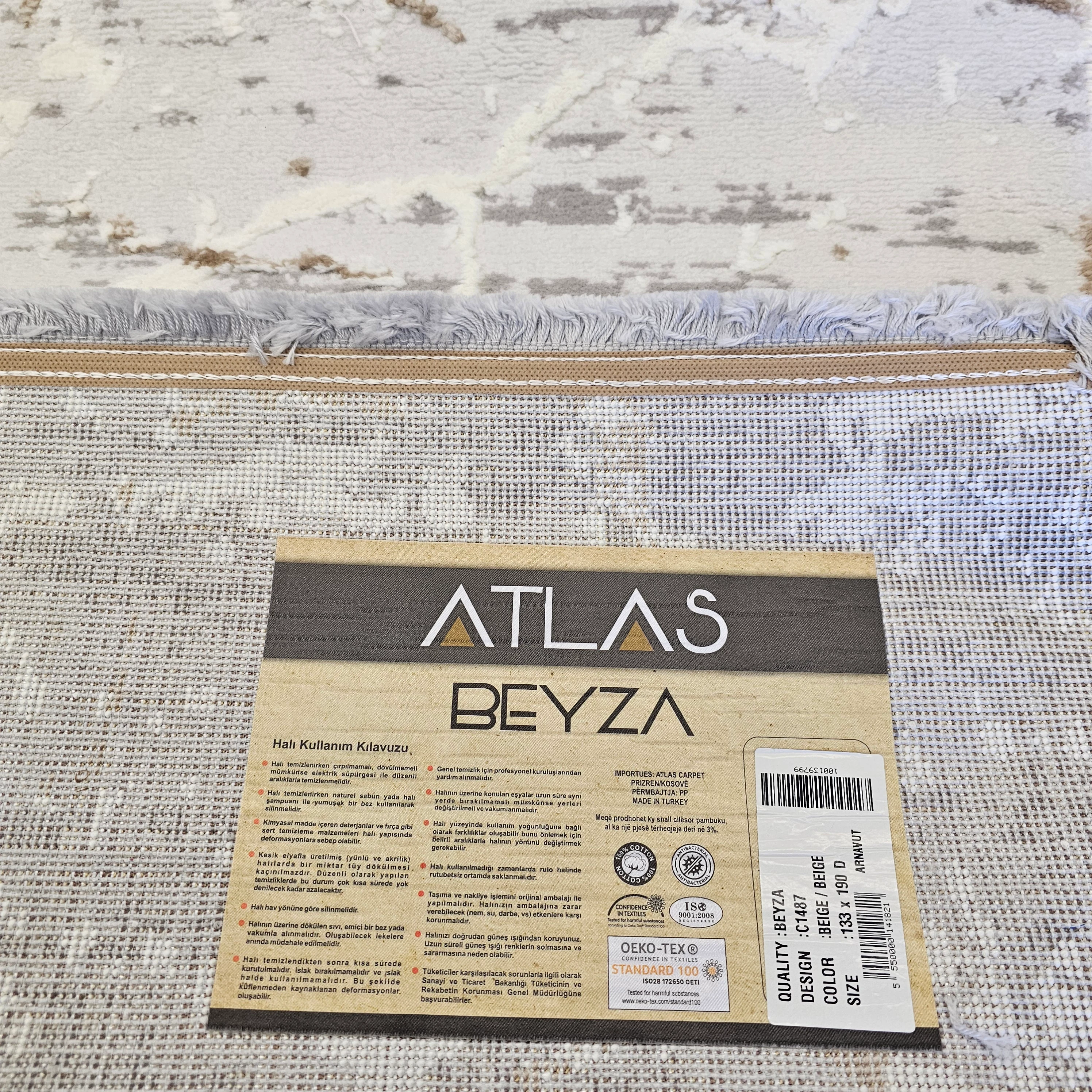 Tapet Atlas Beyza C1487 130x190 Dizajn Bezhe Outlet Rug
