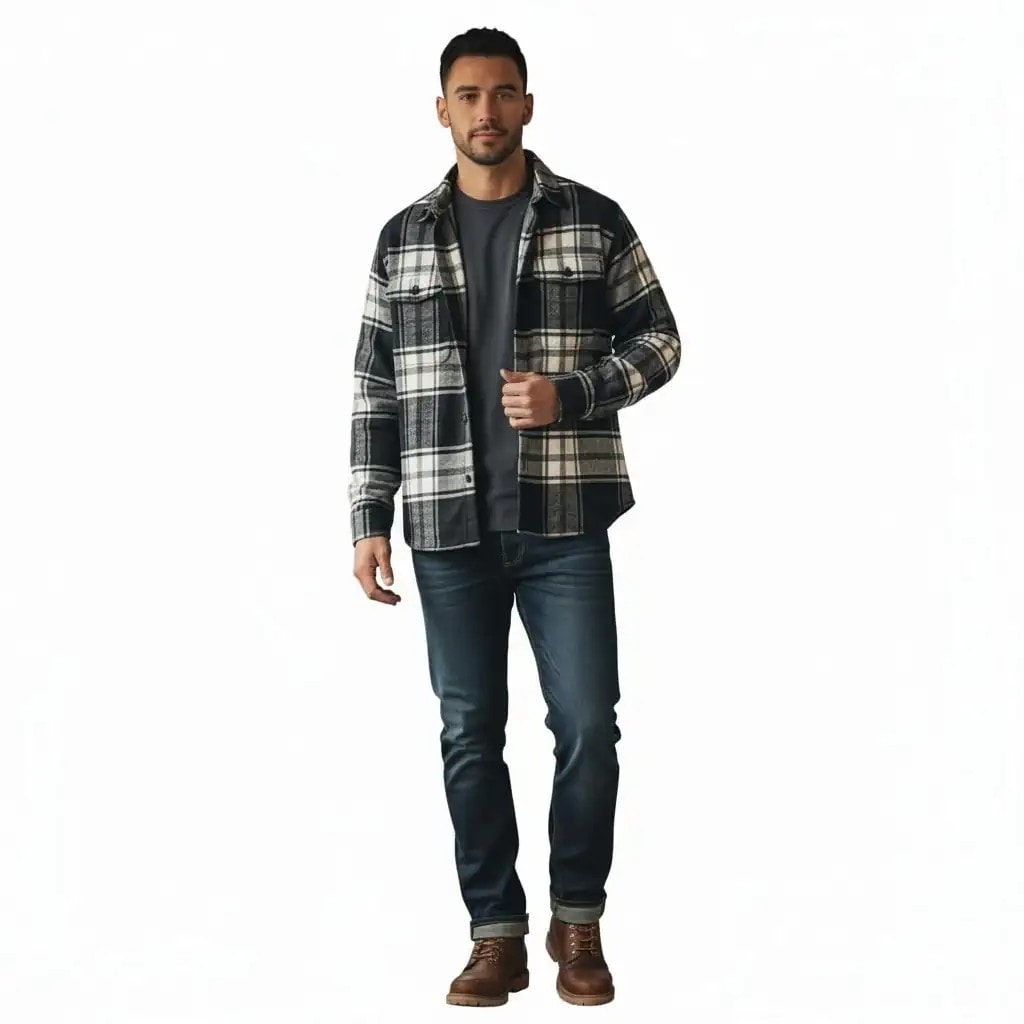 Kemishe Meshkujsh Jack&Jones me Kuadrate Outlet Lumberjack Men Fleece lined