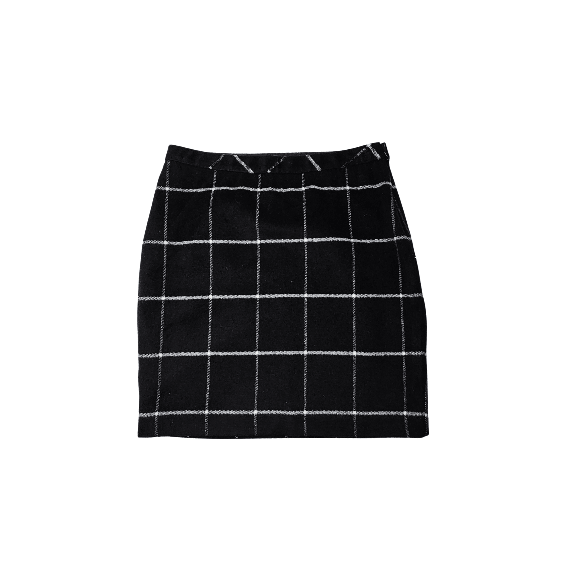 Fund Femrash Ngjyren i Zi me Dizajn te Bardhe S.Hand Women Skirt
