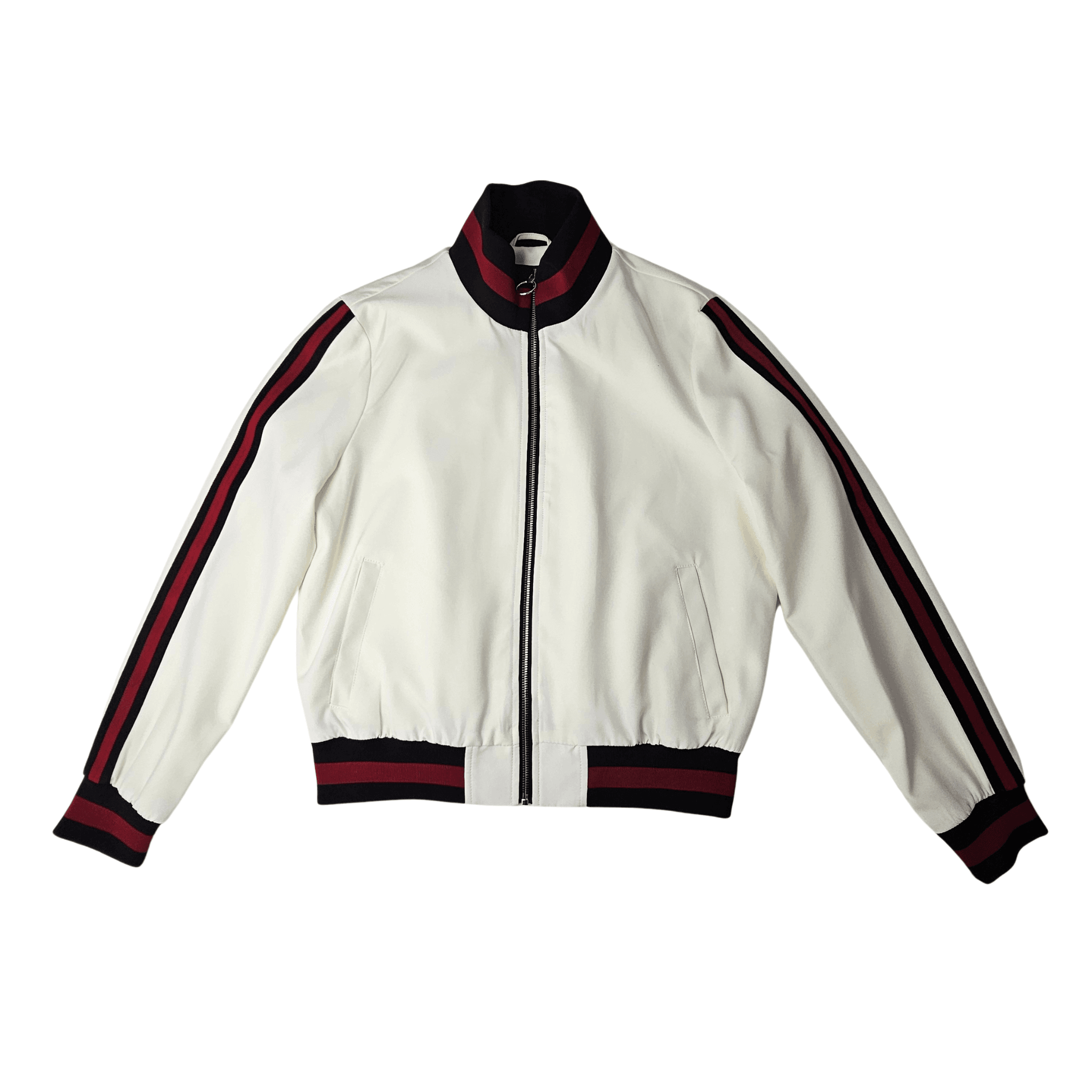 Xhakete Klasike Femrash Atmosphere Ngjyre e Bardhe me Vija Kuq e Zi S.Hand/Classic Jacket