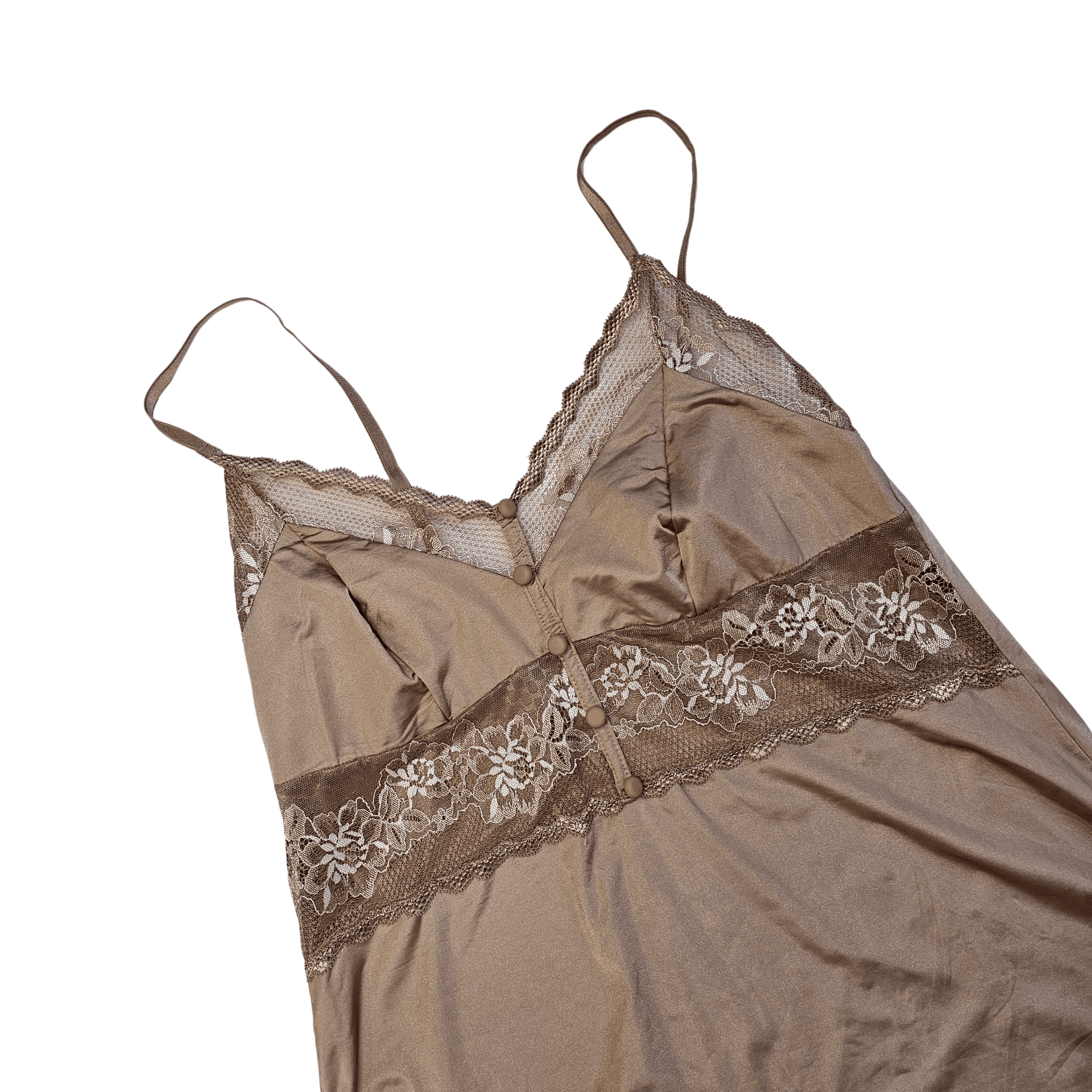 Veshje Gjumi  Fustan Ngjyre Uthull me Dantelle S.Hand/Sleeping Clothes