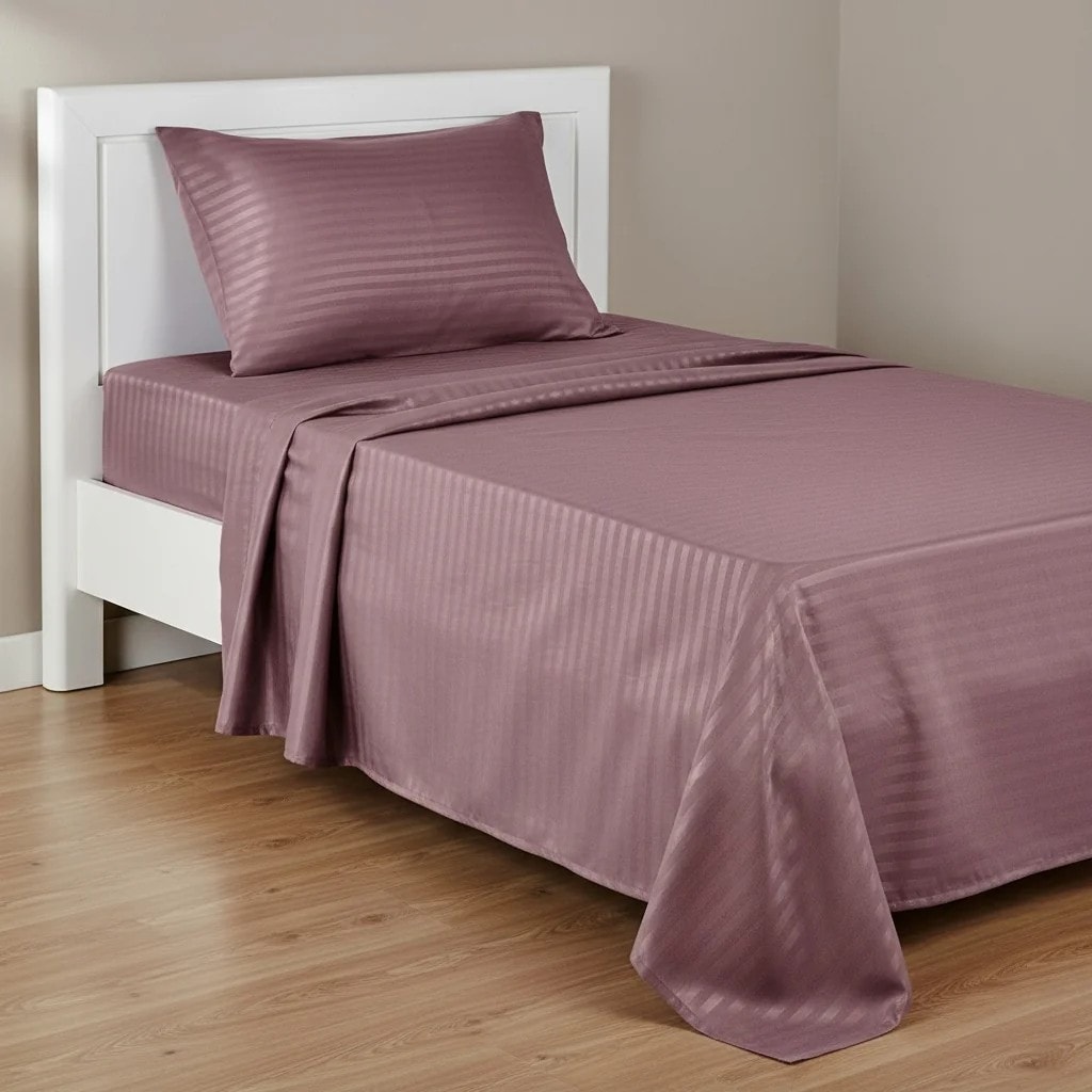 Set Carcafi Ngjyre Uthull me Vija Tek 100x200cm Outlet Single Sheet Set