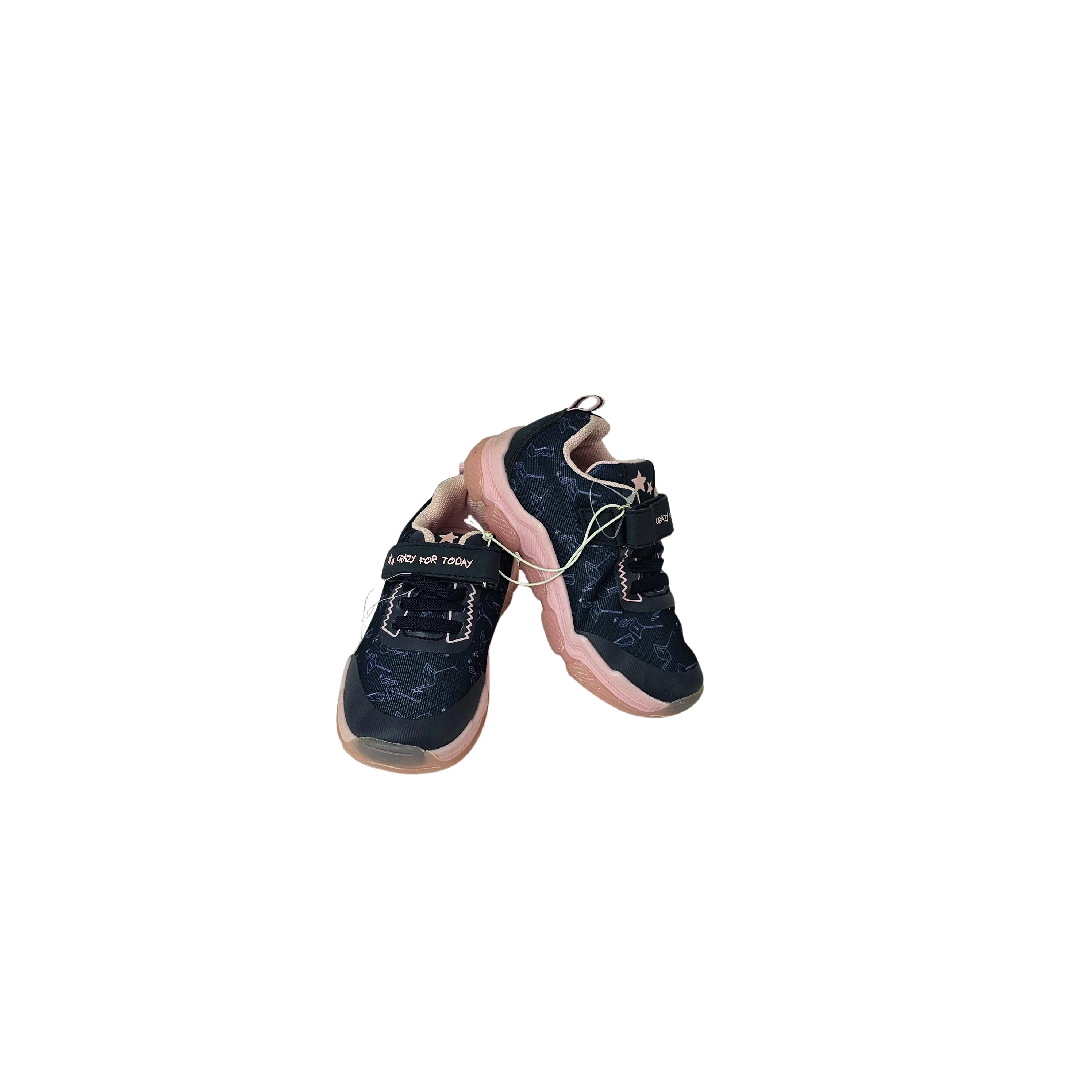 Atlete Femijesh Ngjyre Blu e Erret me Dizajn Roze Outlet Children's Shoes
