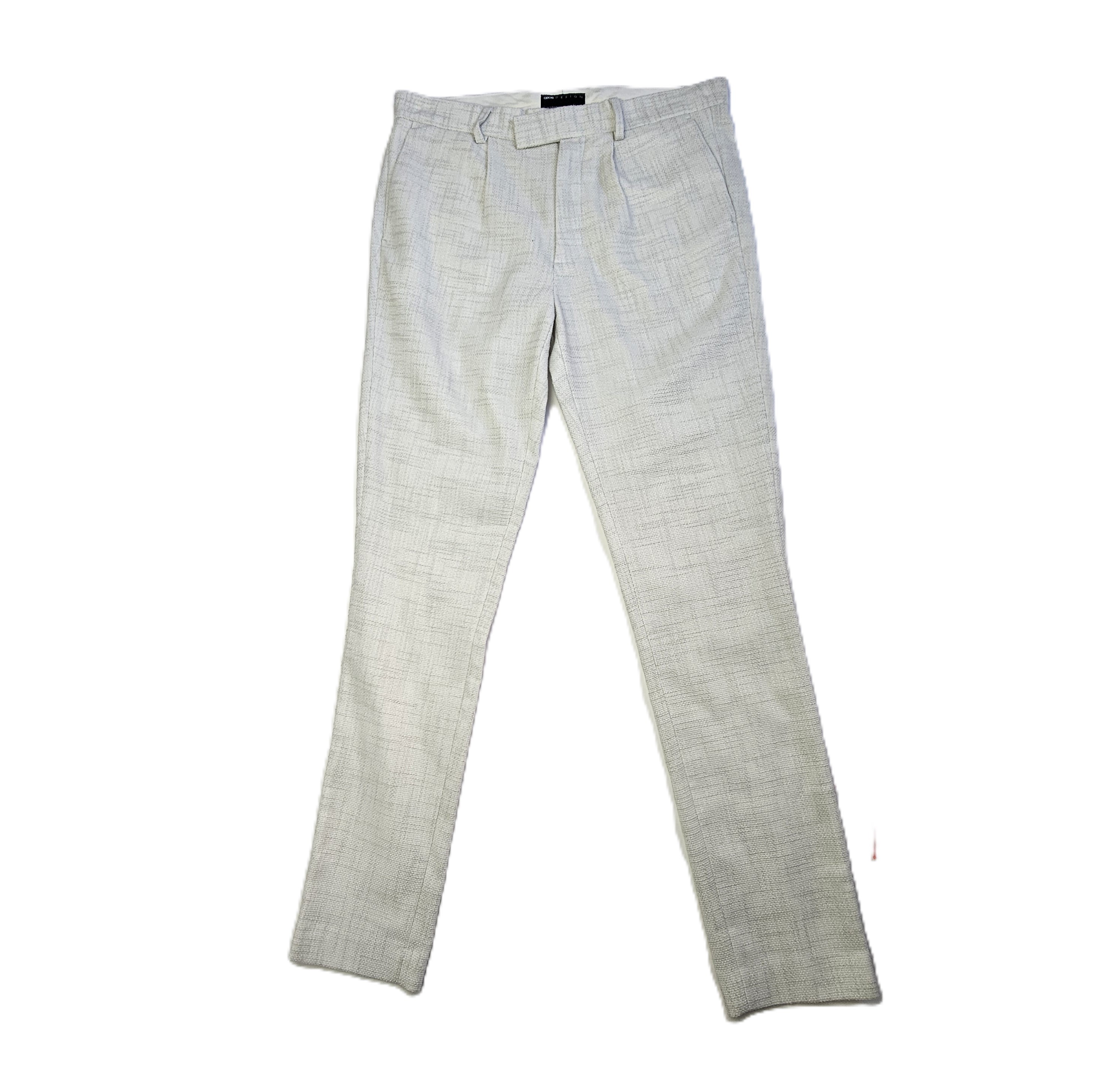 Pantallona Klasike Meshkujsh Asos Ngjyre te Bardha S.Hand/White Classic Pants