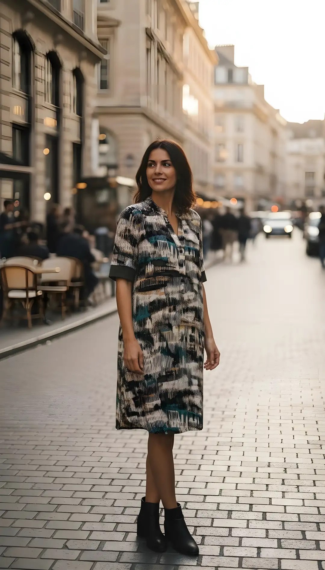 Fustan Femrash Dizajn Abstrakt Outlet/Dress