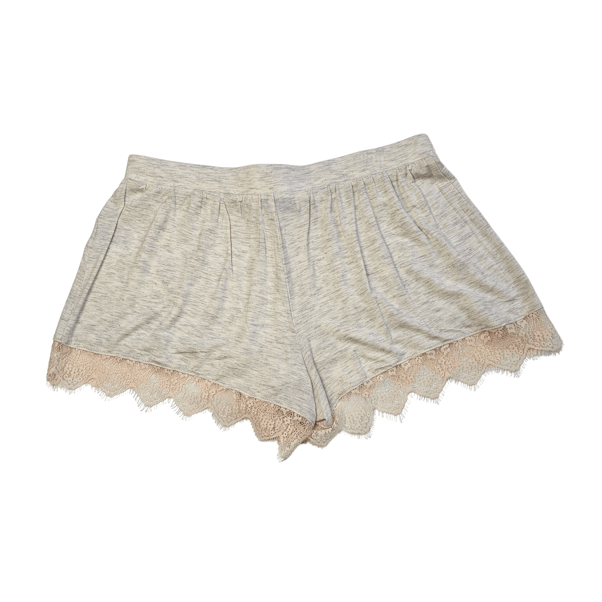 Veshje Gjumi Tuta te Shkurtra Ngjyre Puder me Dantelle S.Hand/Sleeping Clothes