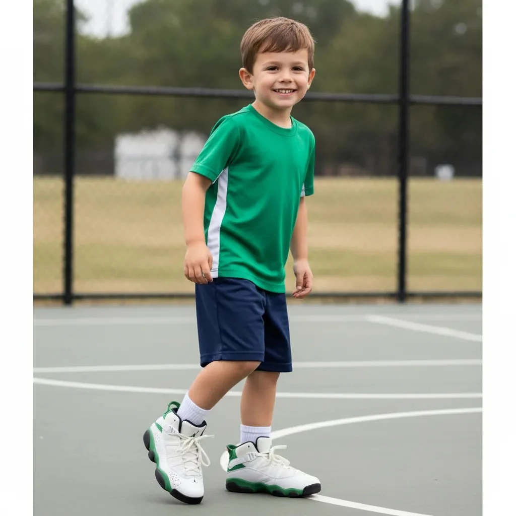 Atlete Jordan Te Bardha Me Jeshile S. Hand