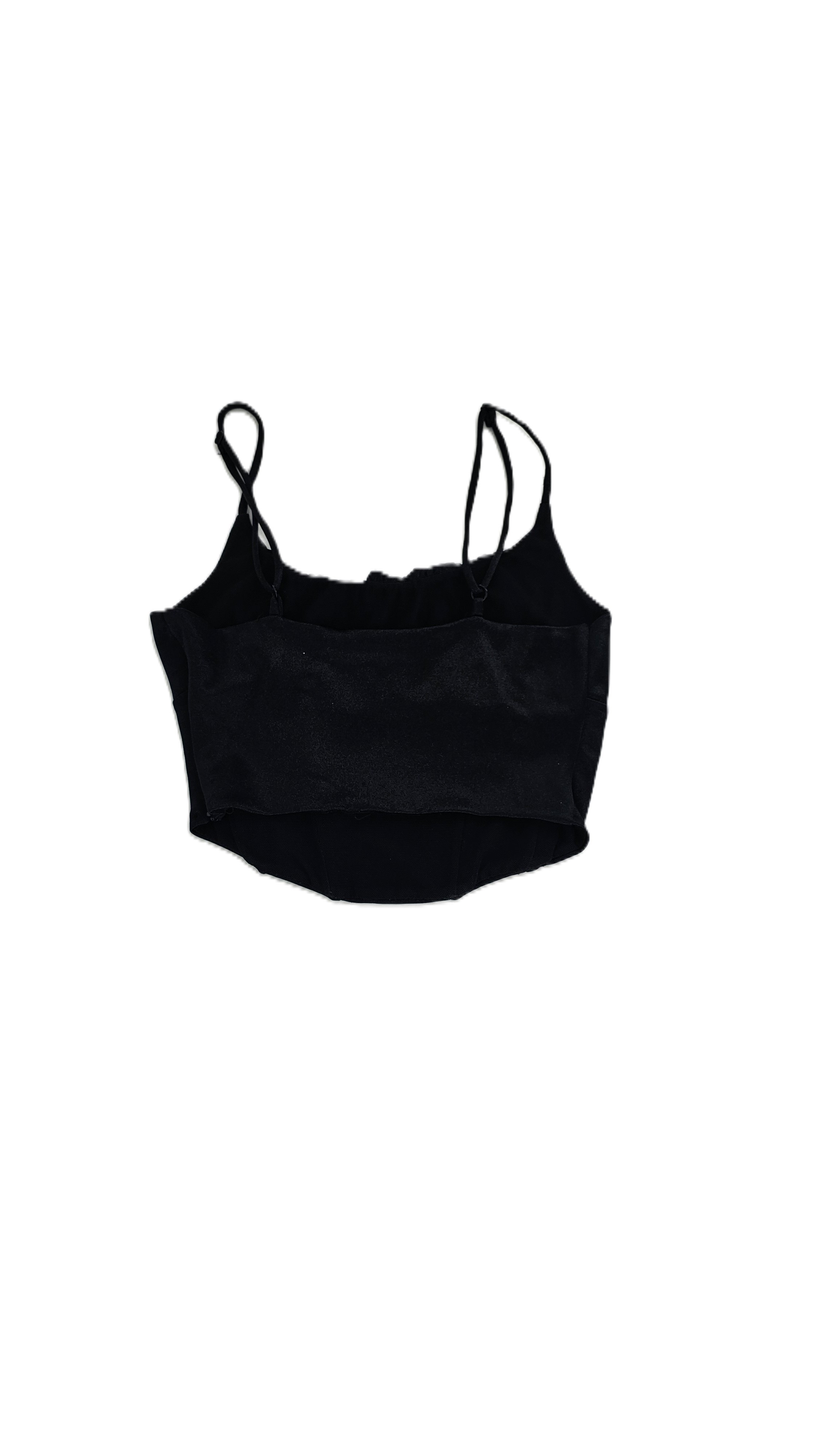 Crop Top Kanatjere  e zeze Bershka S.Hand