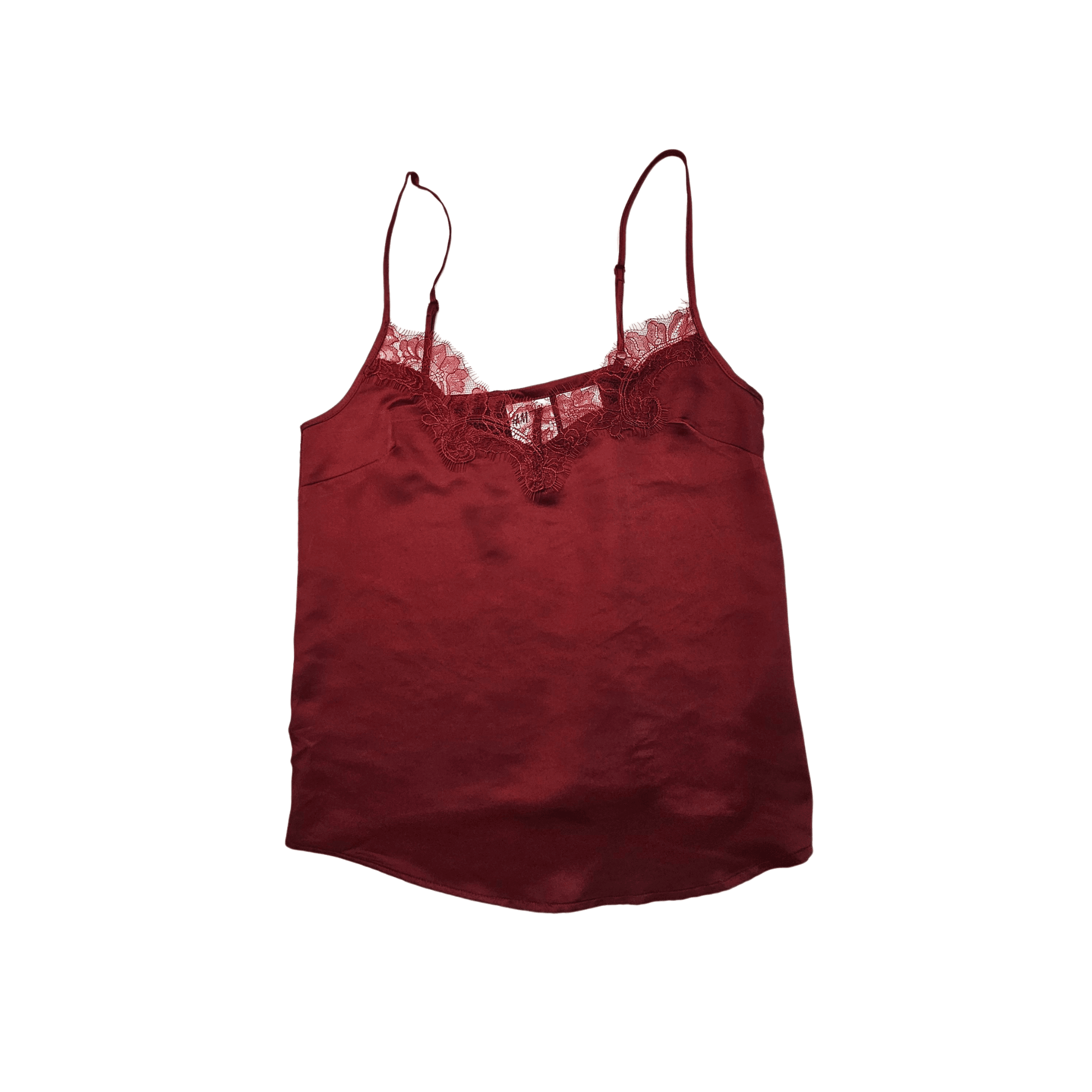 Veshje Gjumi Kanatjere H&M Saten Ngjyre e Kuqe me Dantelle S.Hand/Sleeping Clothes
