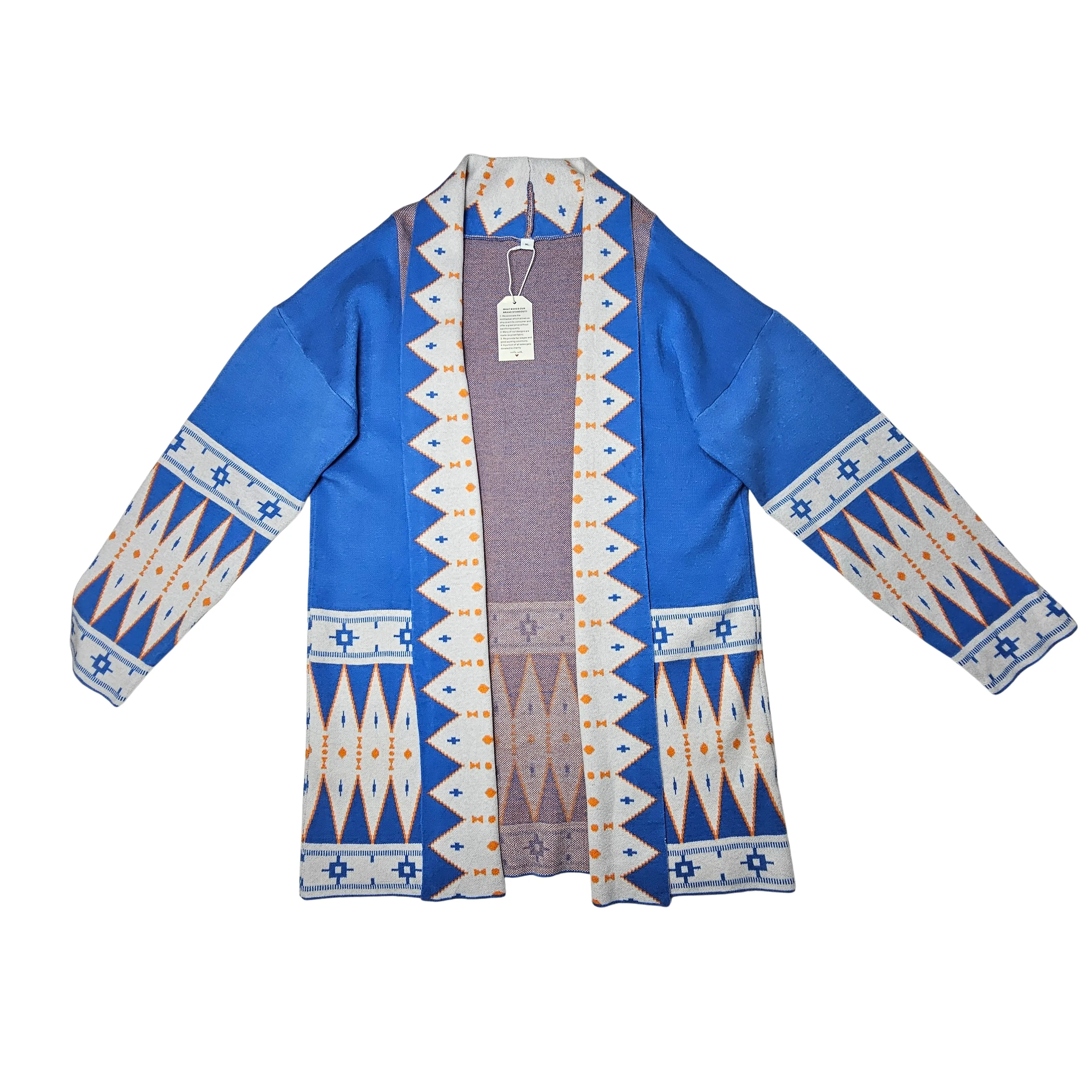 Triko Femrash Ngjyre Blu Dizajn Abstrakt Shumengjyresh Outlet Women's Sweater