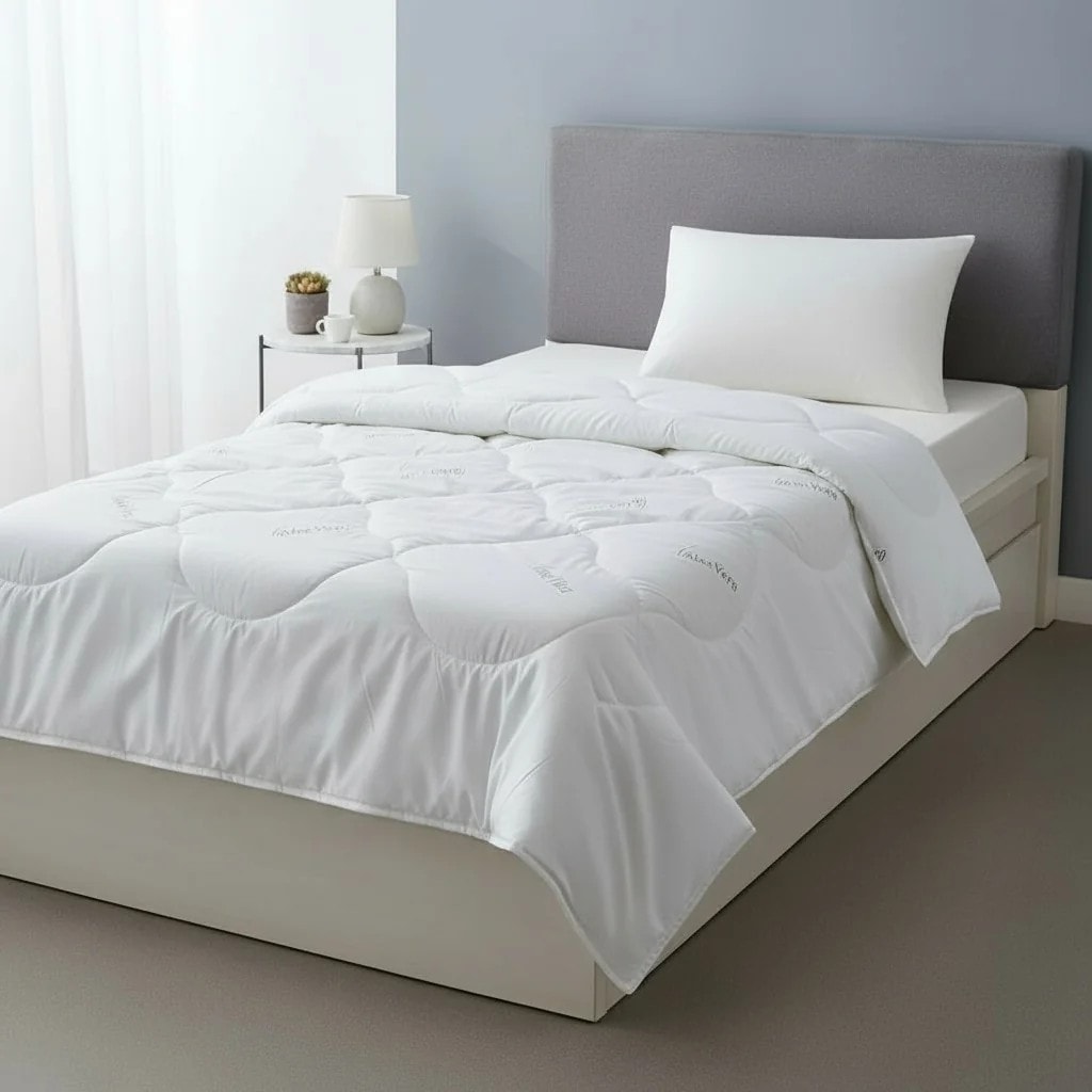 Jorgan Bardhe Aloe Vera Tek 155x215cm Outlet Single Duvet Ouilt