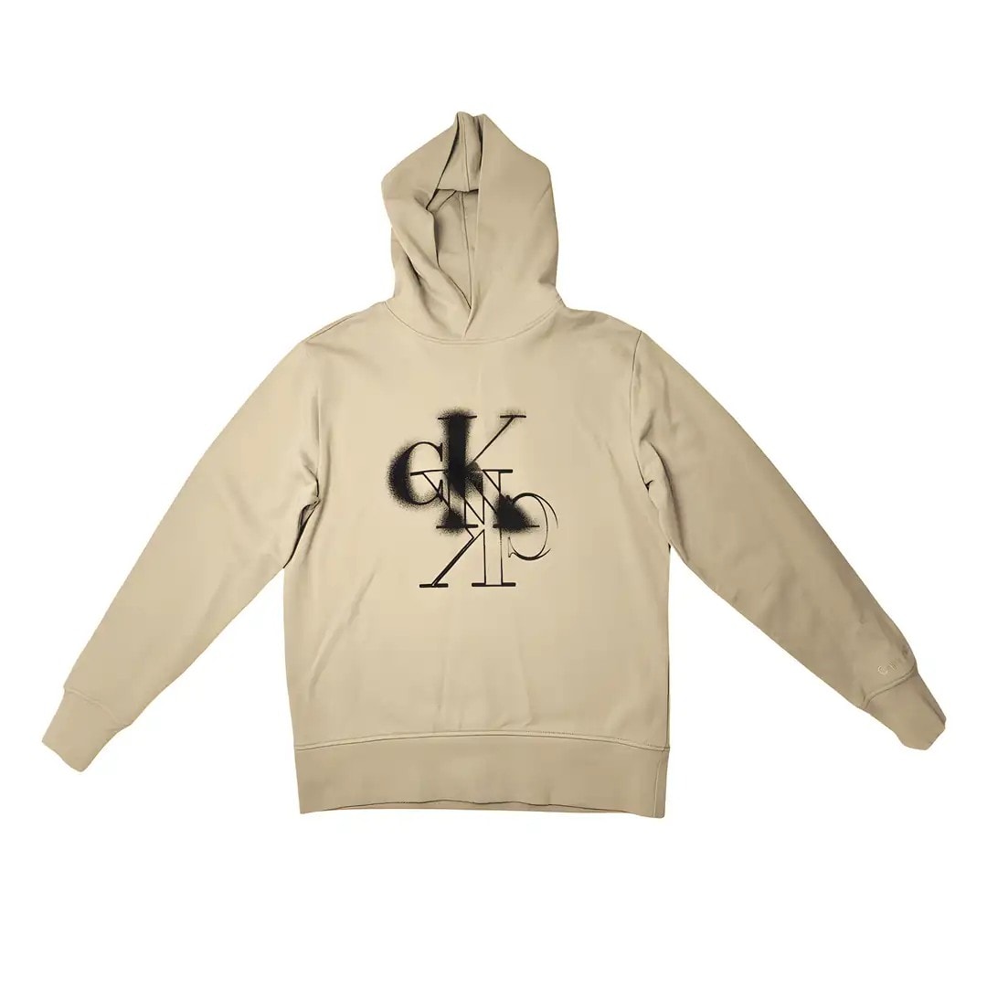 Bluze Sportive Meshkujsh Calvin Klein Ngjyre Bezhe Outlet Mans Sweatshirt