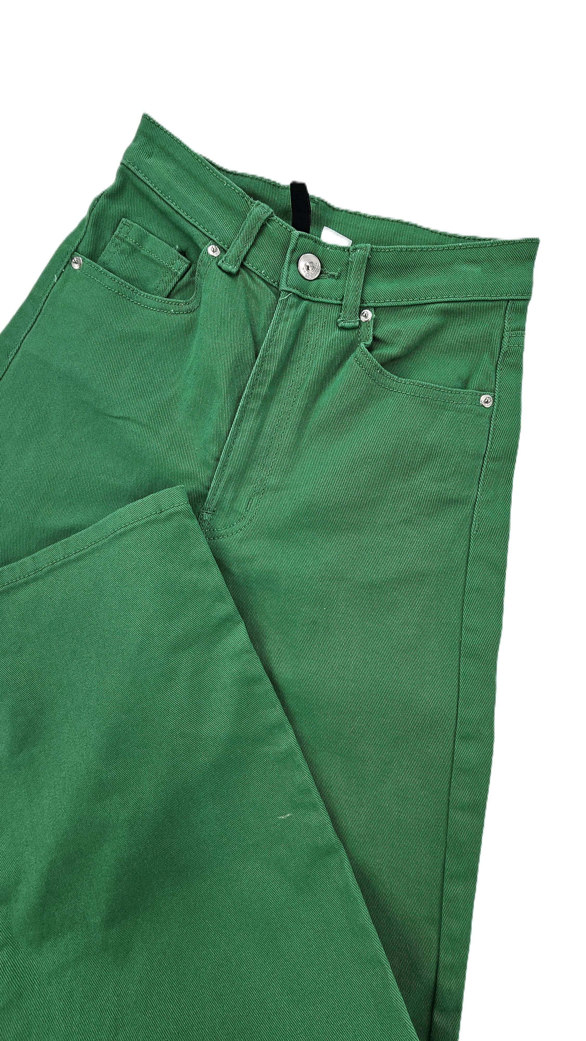 Pantallona Xhinse H&M Jeshile Stil Cowboy S.Hand
