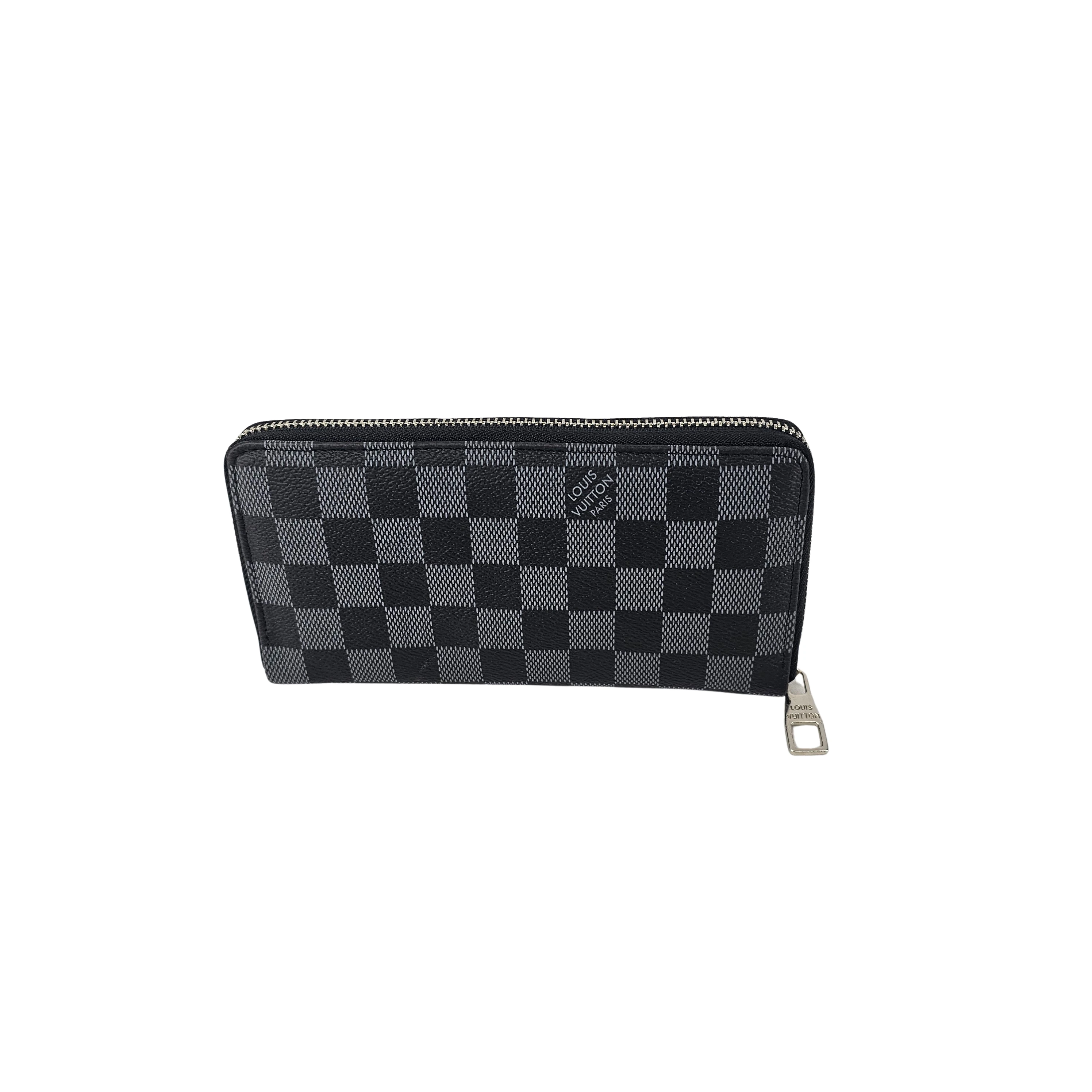 Portofol Femrash Louis Vuitton Ngjyre Gri me Dizajn te Zi S.Hand Women's Wallet