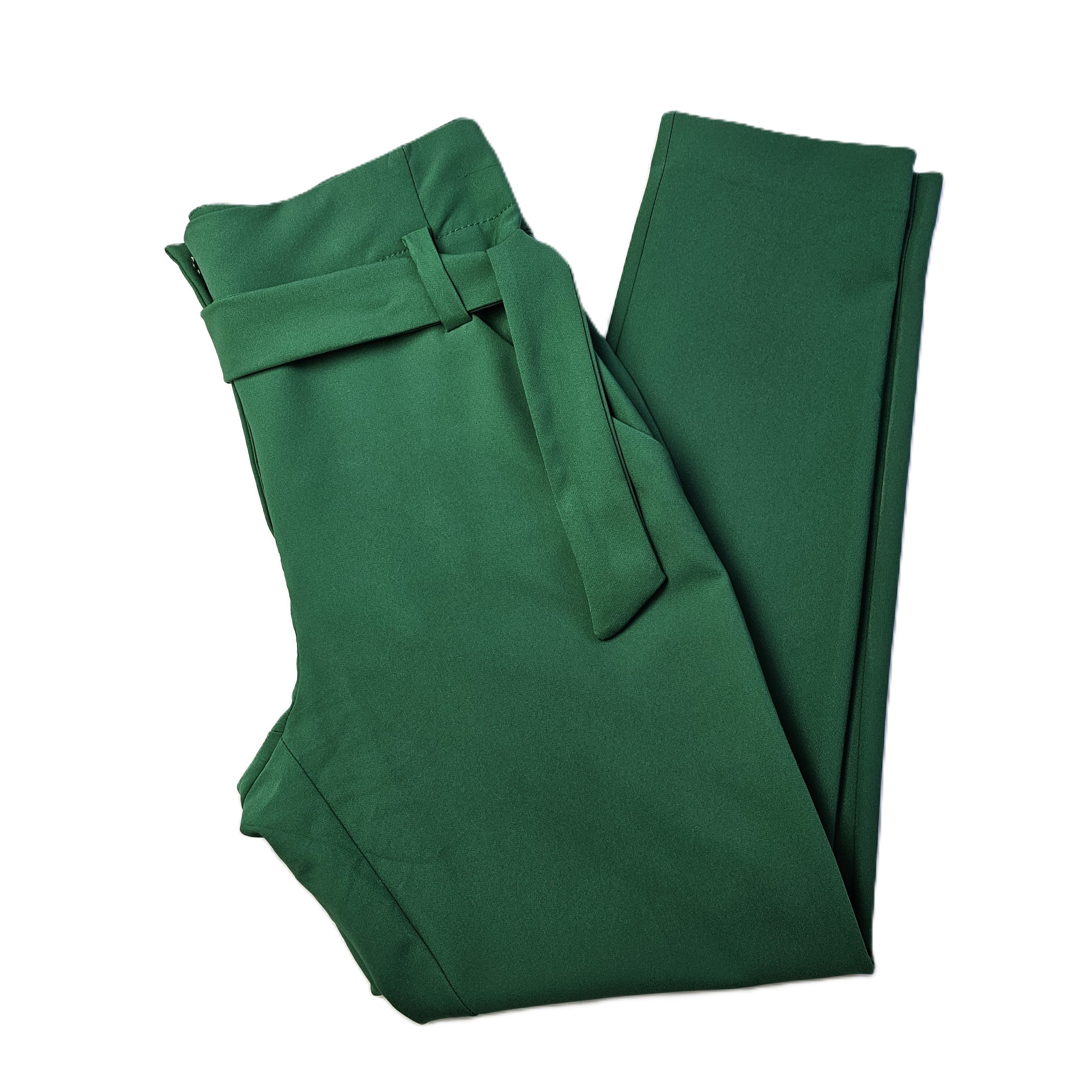 Pantallona Klasike Femrash me Bel te Larte Ngjyre Jeshile S.Hand/Classic Green Pants
