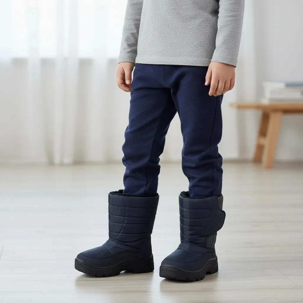 Cizme Femijesh me Push Brenda Ngjyre Blu te Erreta me Dizajn te Zi S.Hand Children's Boots