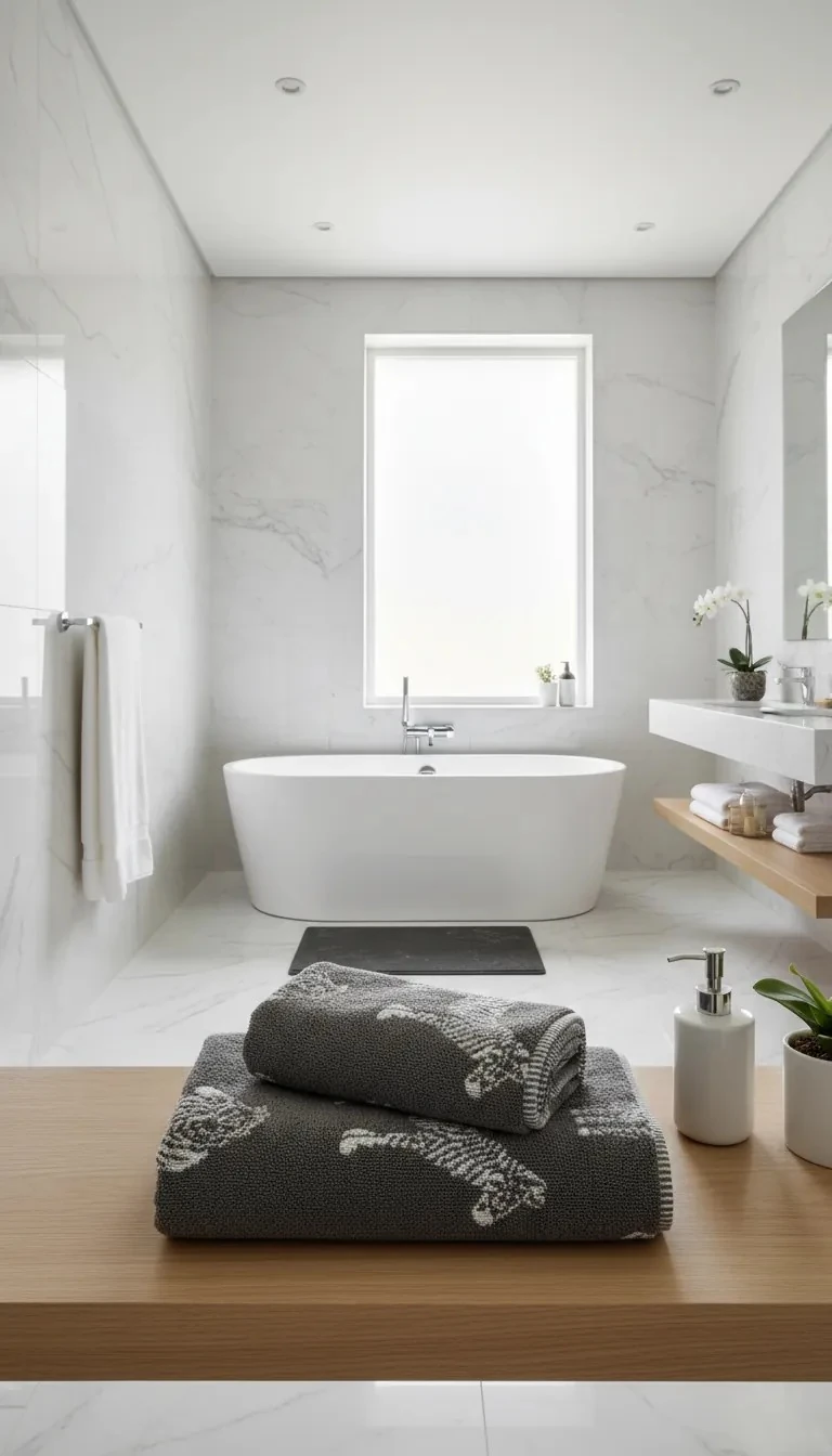 Peshqir Banje Trupi Me Dizajn Zeber 70x140 cm 480 gr Bath-Body Towel