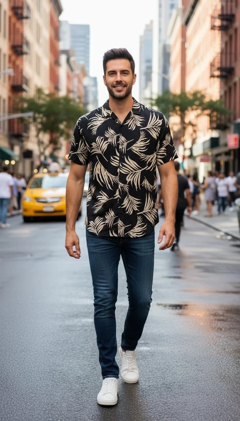 Kemishe Meshkujsh H&M e Zeze me Dizajn me Lule Kafe S.Hand 