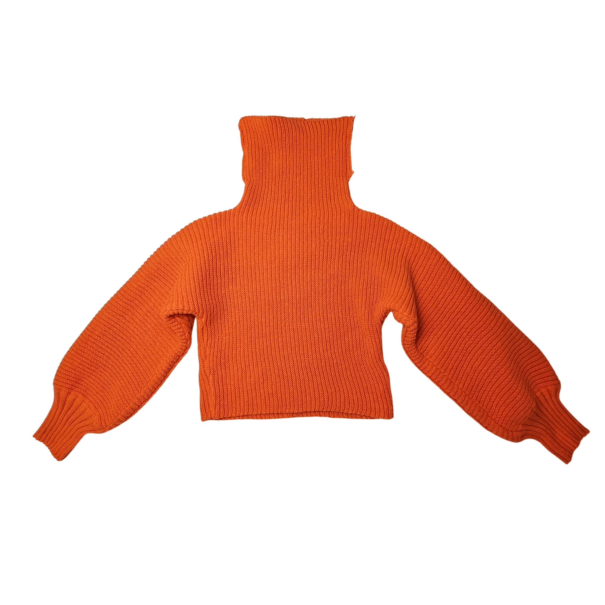 Pulover Femrash Ngjyre Portokalli me Thurje Para S.Hand