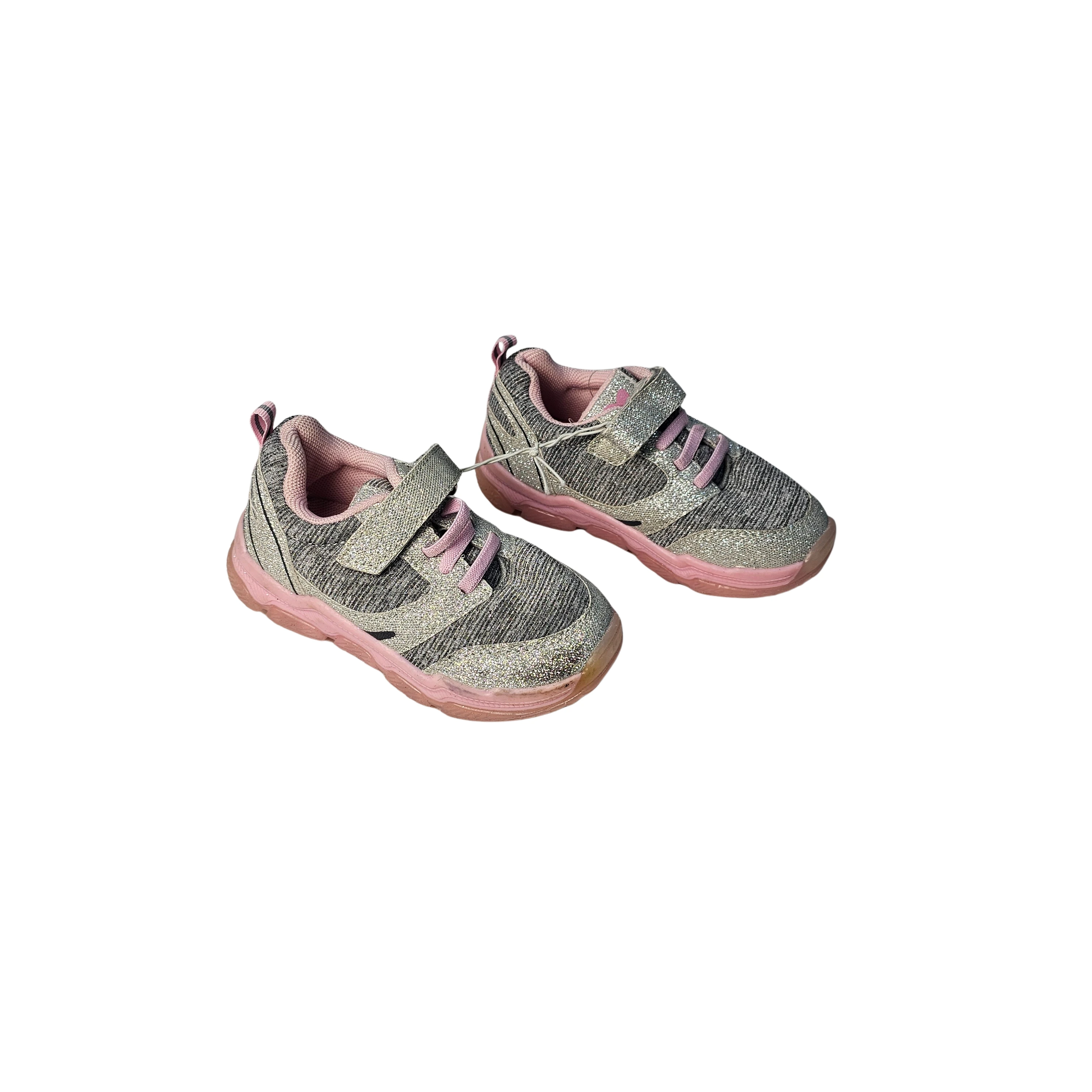 Atlete Femijesh Ngjyre Gri me Xixa dhe Dizajn Roze Outlet Children's Shoes