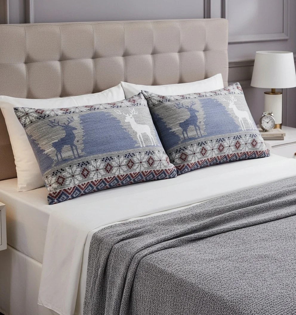 Kellef Jastiku Fanellate Set 2 Cope 50x70 Outlet Fiannel Pillocase Set